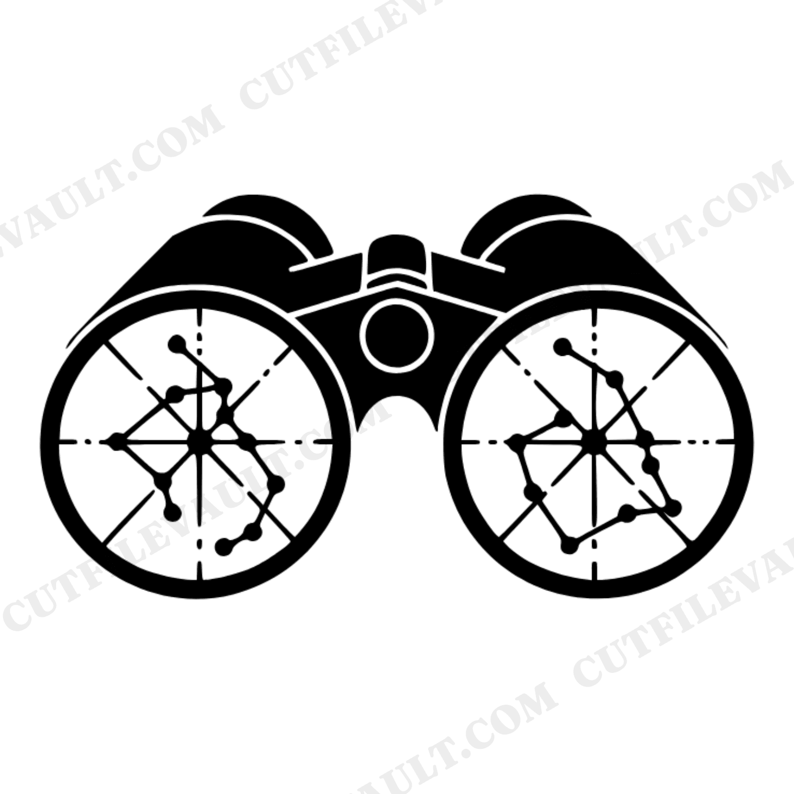 Perseid Meteor Shower Binoculars SVG PNG, Stargazing Constellation Cut File, August Astronomy Design, view 1