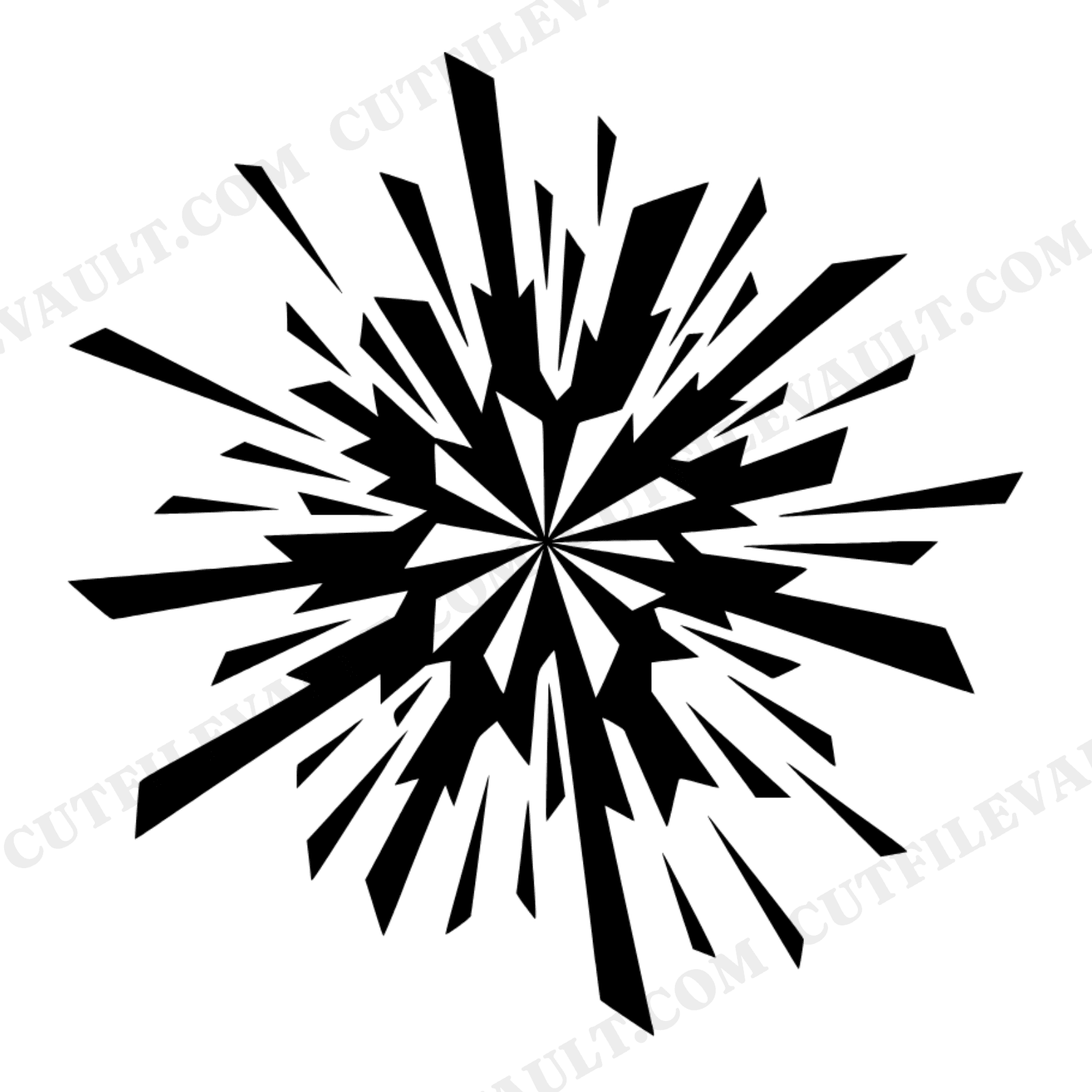 Piñata Star Burst SVG PNG, Geometric Starburst Cut File, Cinco de Mayo Vinyl Decal Design, view 1