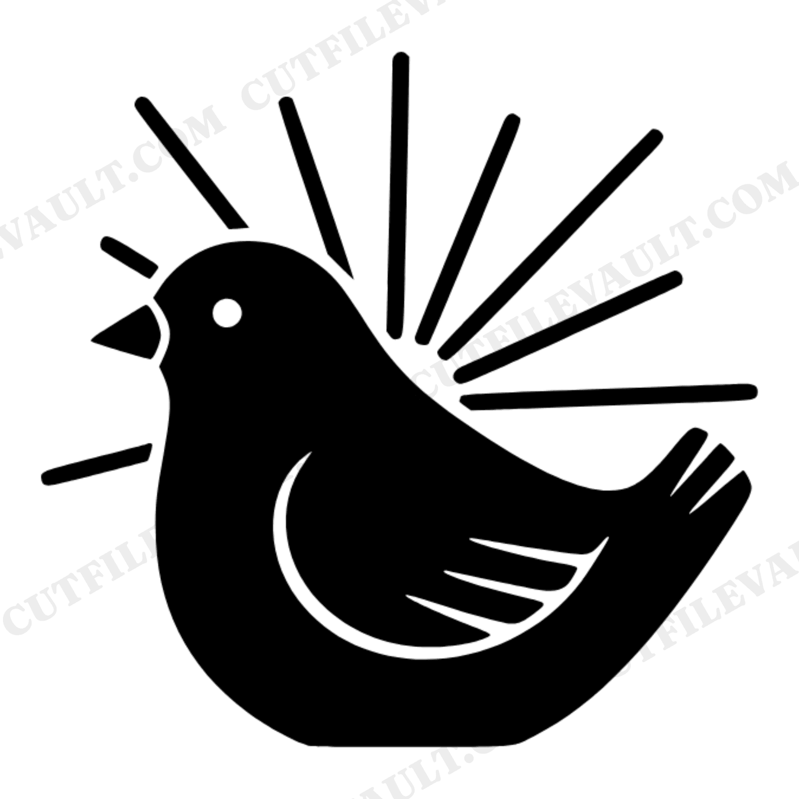 Pie Bird SVG PNG Thanksgiving Baking Cut File Scandinavian Line Art Vintage Kitchen Decor, view 1