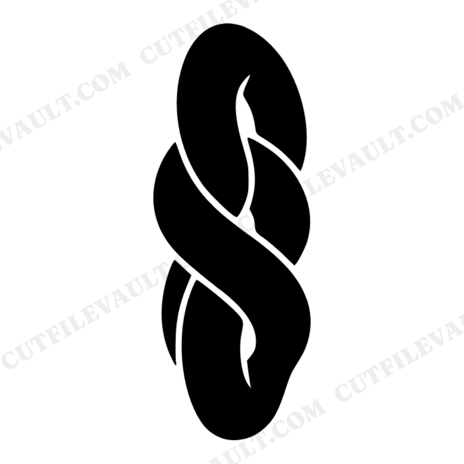 Pretzel SVG PNG, Minimalist Pretzel Knot Cut File, Scandinavian Kitchen Decal, Modern Bakery Sign, view 1
