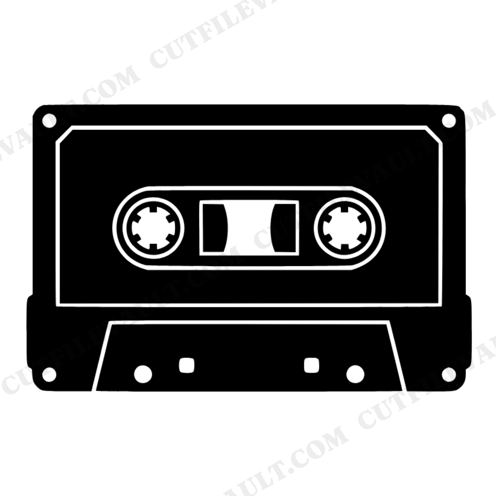 Retro 1970s Cassette Tape SVG PNG, Vintage Mix Tape Cut File, Nostalgic Back to School Design, view 1
