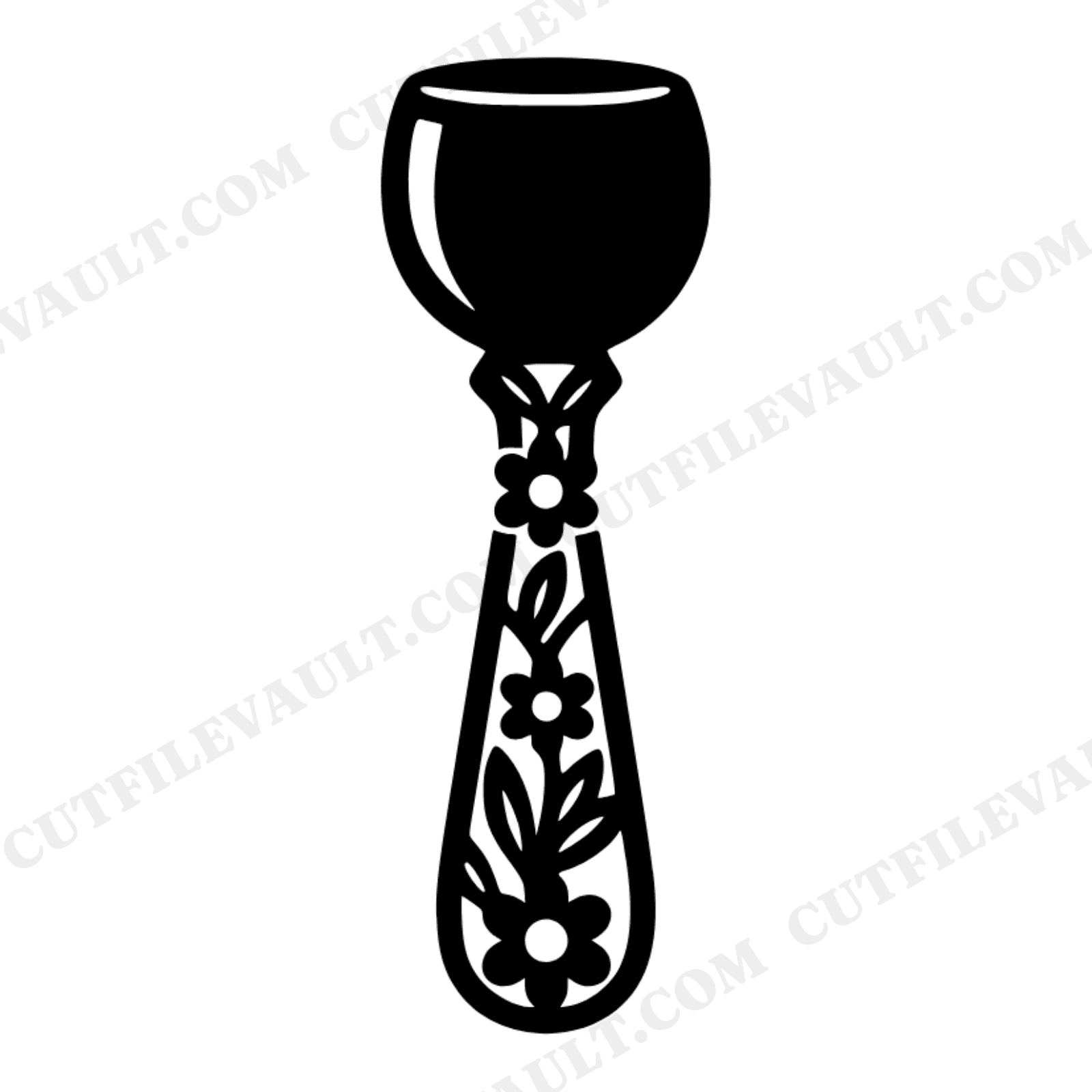 Retro 1970s Donut Scoop SVG PNG, Groovy Floral Kitchen Utensil Cut File, Vintage Donut Day Decor, view 1
