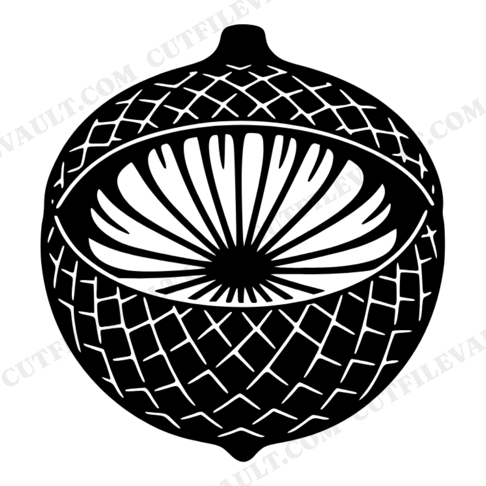 Retro 70s Acorn Cap SVG PNG Botanical Illustration Autumn Equinox Fall Nature Cut File, view 1
