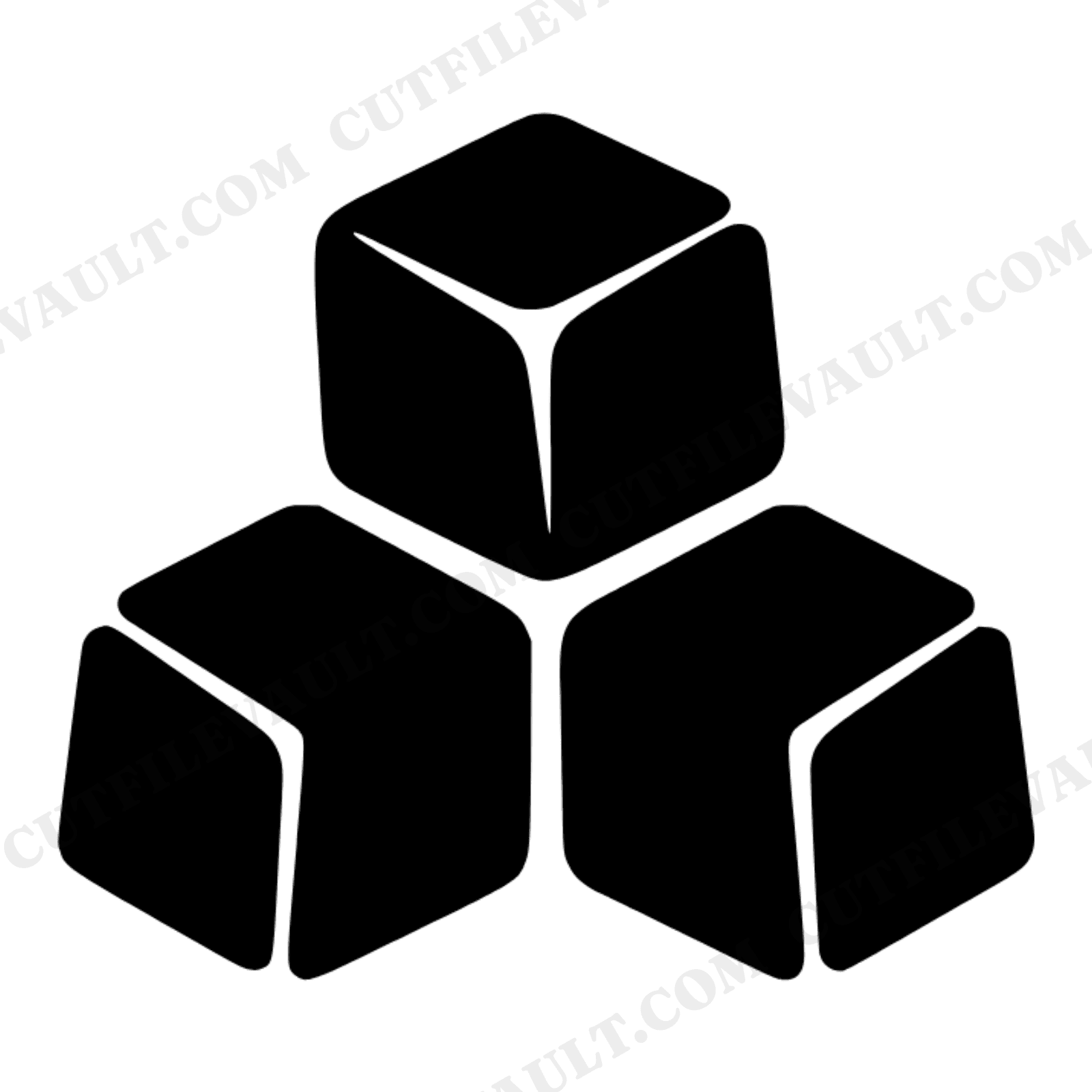 Retro Alphabet Block Pyramid SVG PNG, 70s Nursery Decor Cut File, Geometric Baby Room Wall Art, view 1