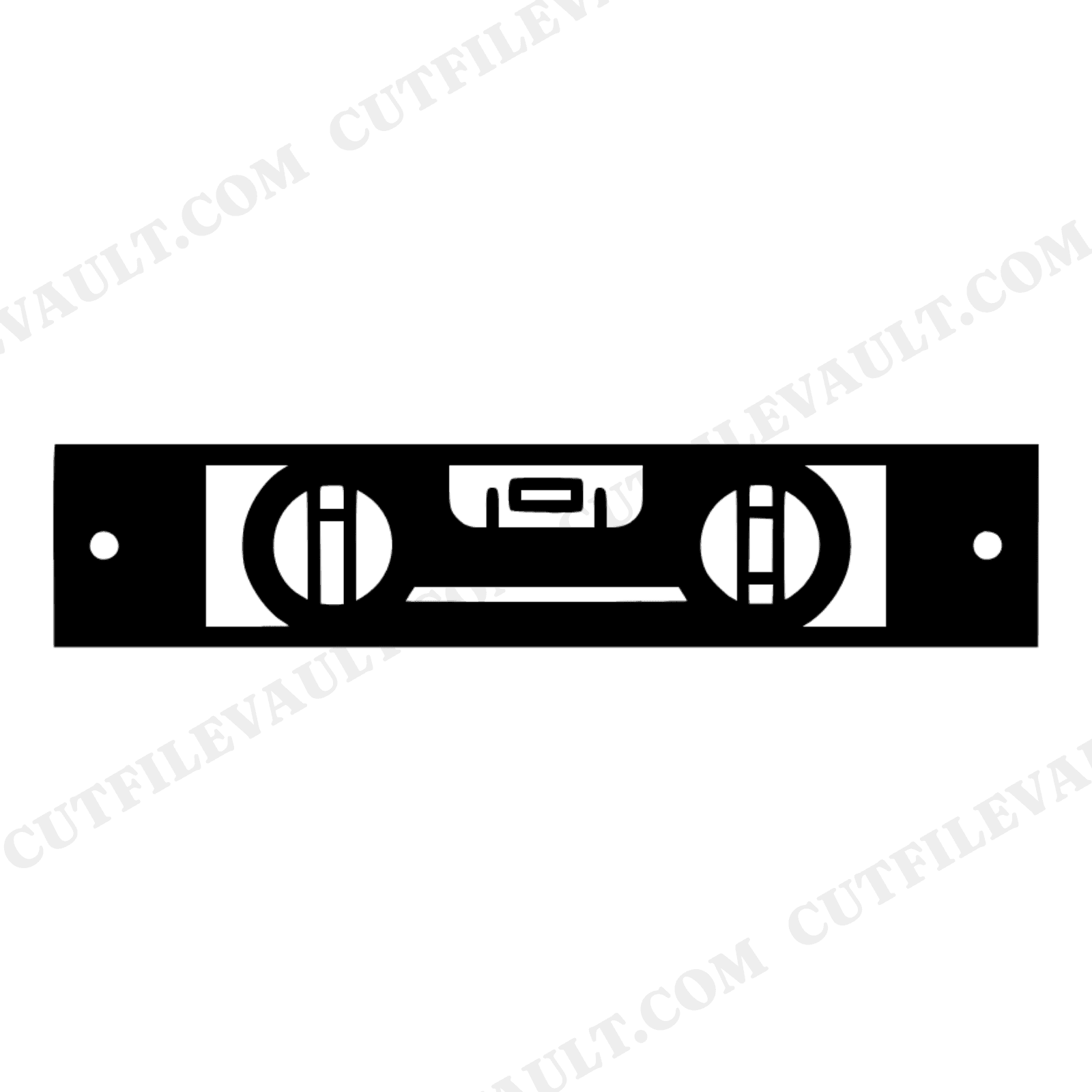 Retro Carpenter Level SVG PNG, 70s Mid Century Tool Design, Labor Day Craft Cut File, view 1
