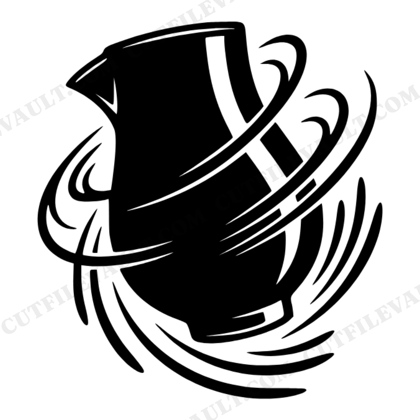 Retro Diner Milkshake Mixer SVG PNG, Vintage 1950s Soda Fountain Cup, Mid-Century Motion Lines, view 1