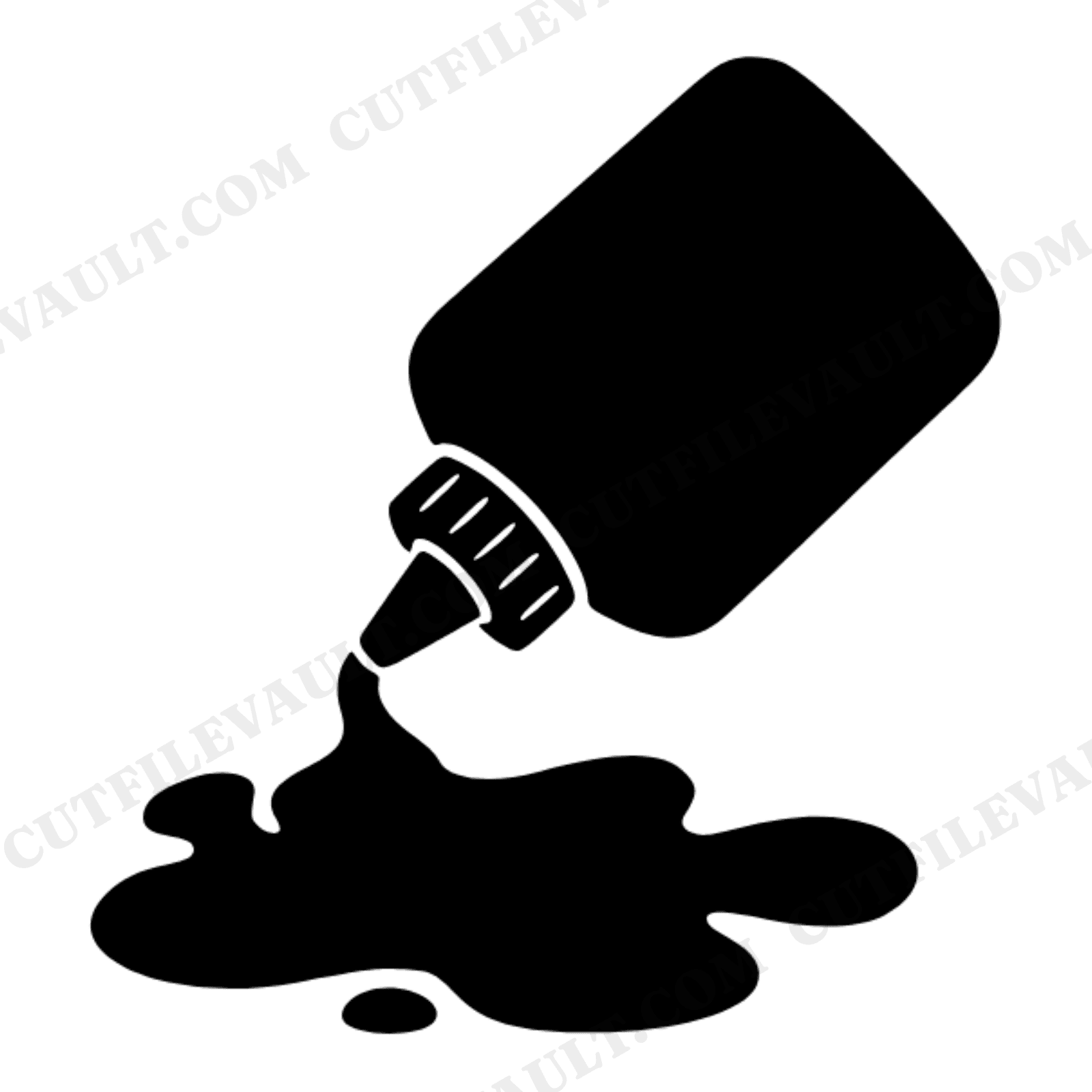 Retro Glue Bottle SVG PNG, 70s Back to School Clipart, Vintage Classroom Craft Cut File, view 1