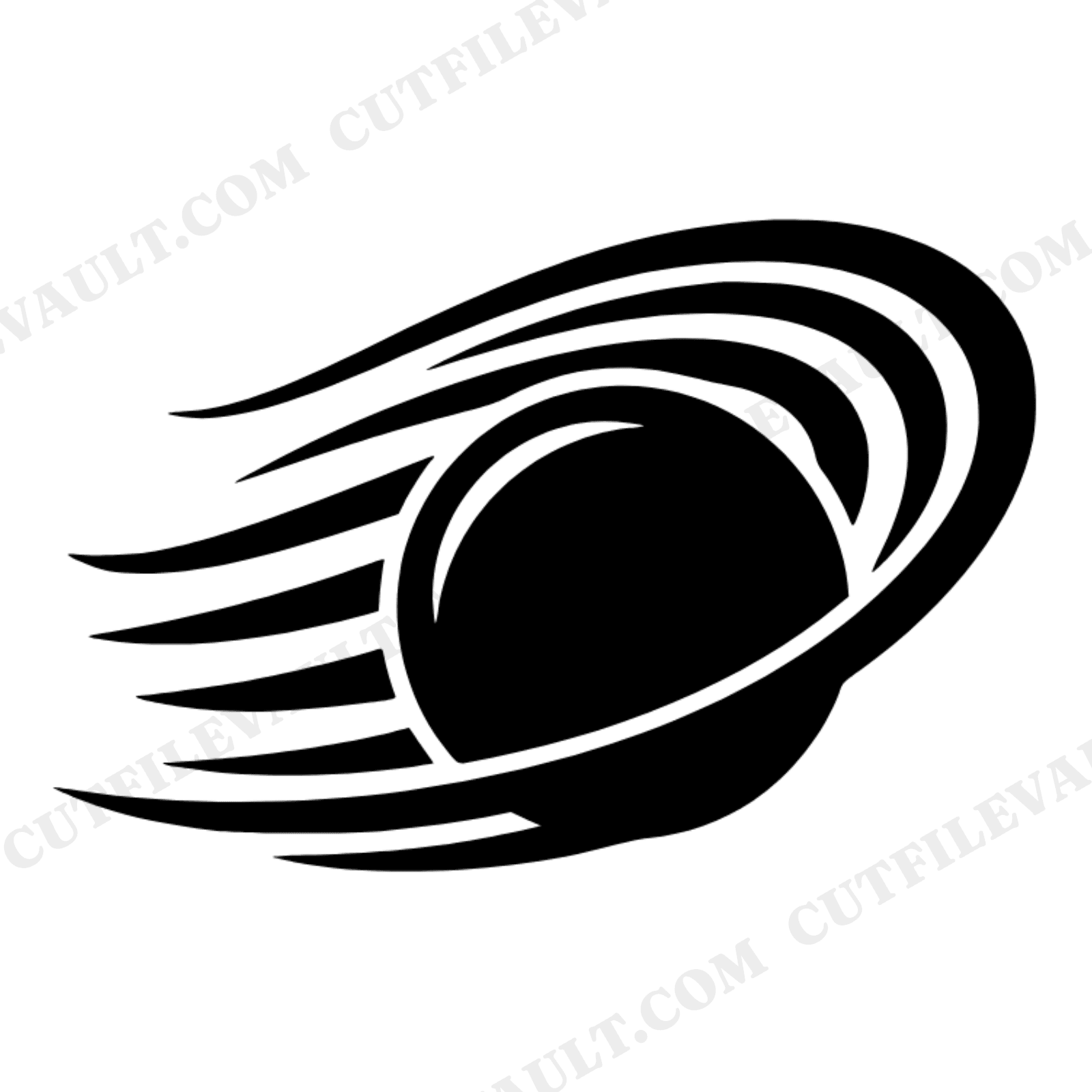 Retro Ice Cream Scoop SVG PNG Mid Flight 70s Waves Speed Lines Dynamic Mascot National Ice Cream Day, view 1