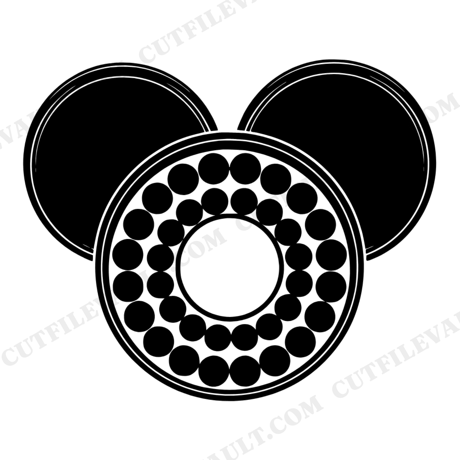 Retro Lunchbox Mandala SVG PNG, Midcentury School Flatlay Silhouette Cut File, Vintage 1950s, view 1