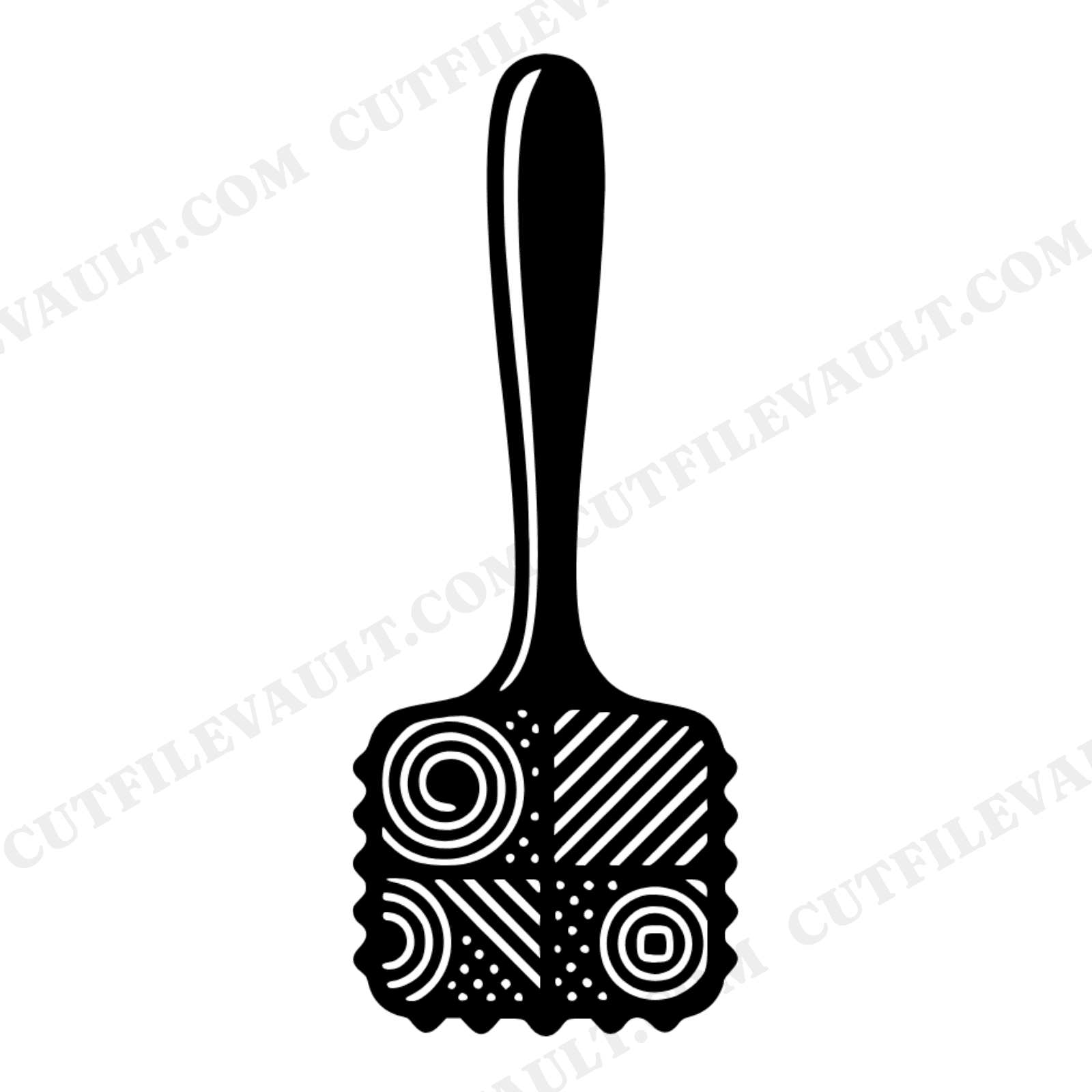 Retro Meat Tenderizer SVG PNG, 70s Kitchen Tool Thanksgiving Cooking Sublimation Cut File, view 1