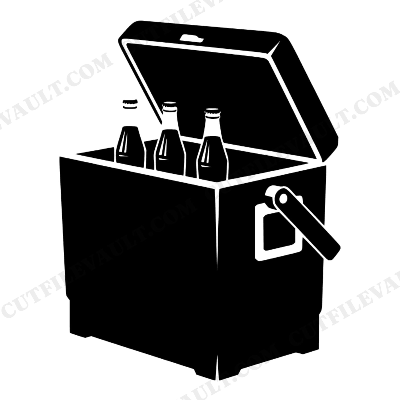 Retro Metal Cooler Fourth of July SVG PNG, Vintage Soda Bottles Americana Summer Cut File, view 1