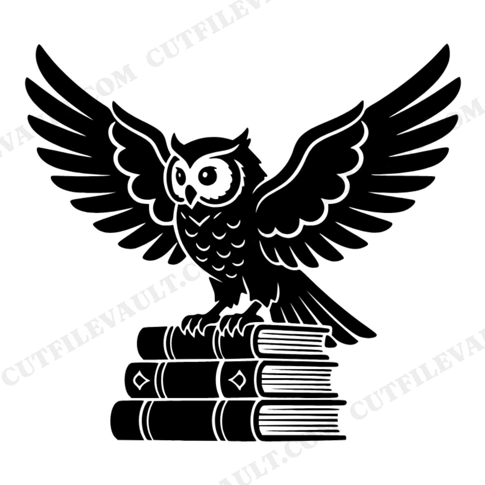 Retro Owl Teacher SVG PNG, Wise Owl on Books Cut File, Back to School 70s Design, Classroom Decor, view 1