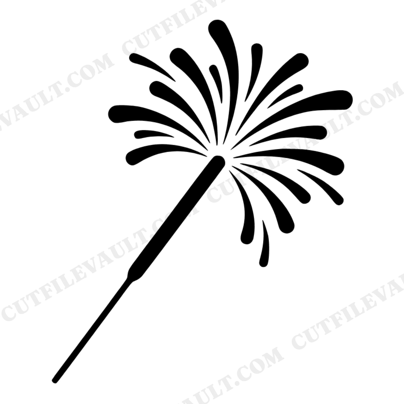 Retro Sparkler SVG PNG, 70s Groovy Fourth of July Cut File, Vintage Independence Day Design, view 1