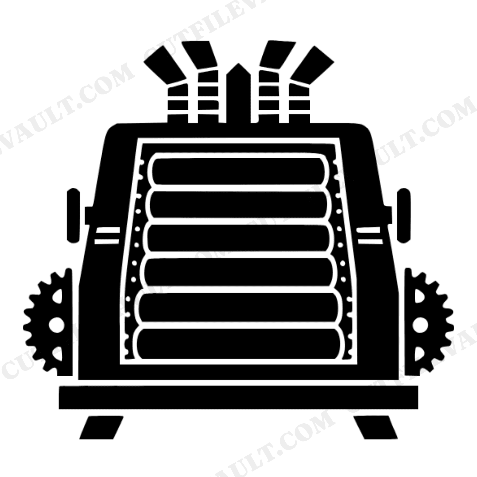 Retro Steampunk Hot Dog Roller Grill SVG PNG Art Deco Machine Cut File National Hot Dog Day, view 1