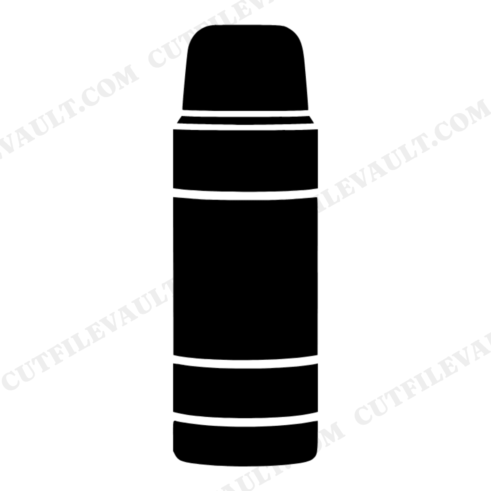 Retro Thermos SVG PNG Father's Day Cut File Vintage Camping Dad Silhouette Scandinavian Line Art, view 1