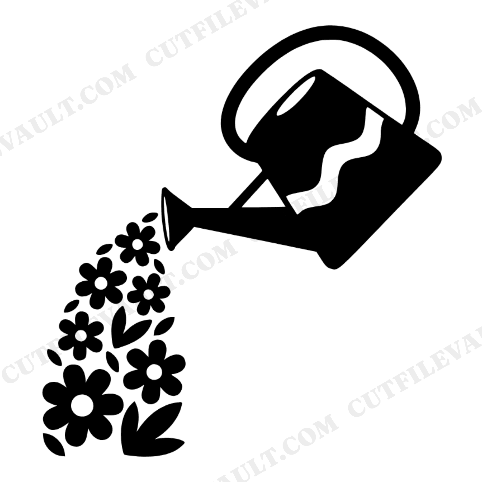 Retro Watering Can SVG PNG, 70s Flowers Mother's Day Cut File, Groovy Mom Shirt Design, view 1