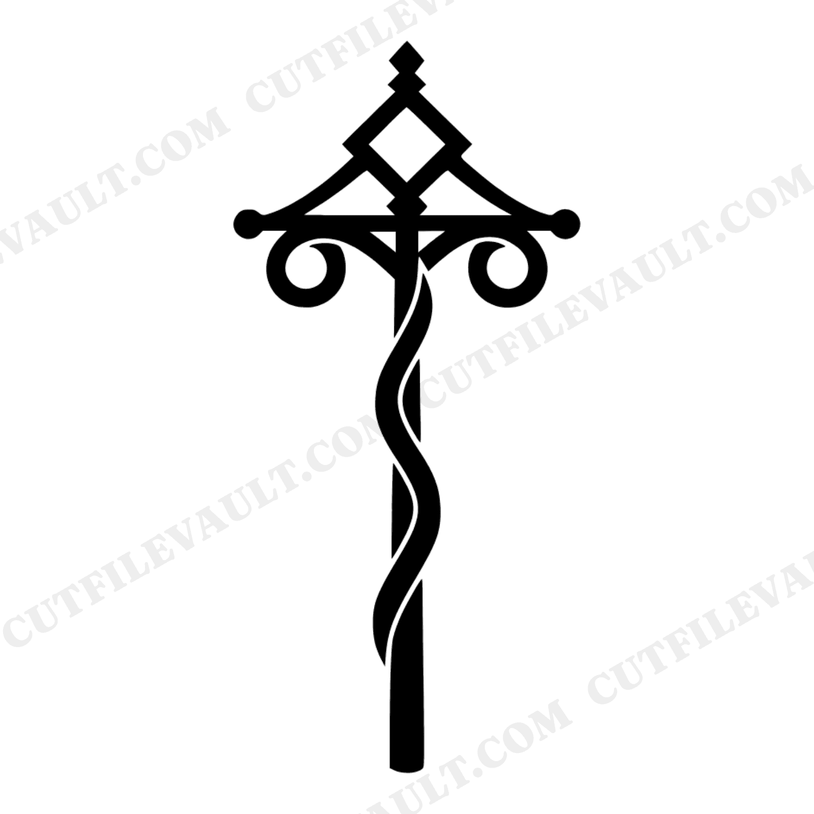 Scandinavian Midsummer Maypole SVG PNG, Nordic Festival Ribbon Pole Cut File, Minimalist Line Art, view 1
