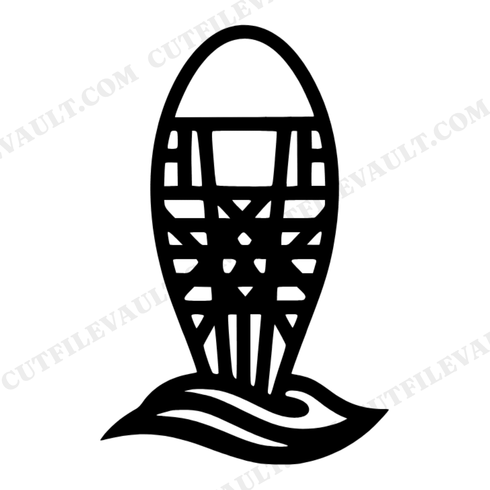 Snowshoe SVG PNG Retro 70s Winter Adventure Silhouette Cut File Fresh Start Hiking Outdoor, view 1