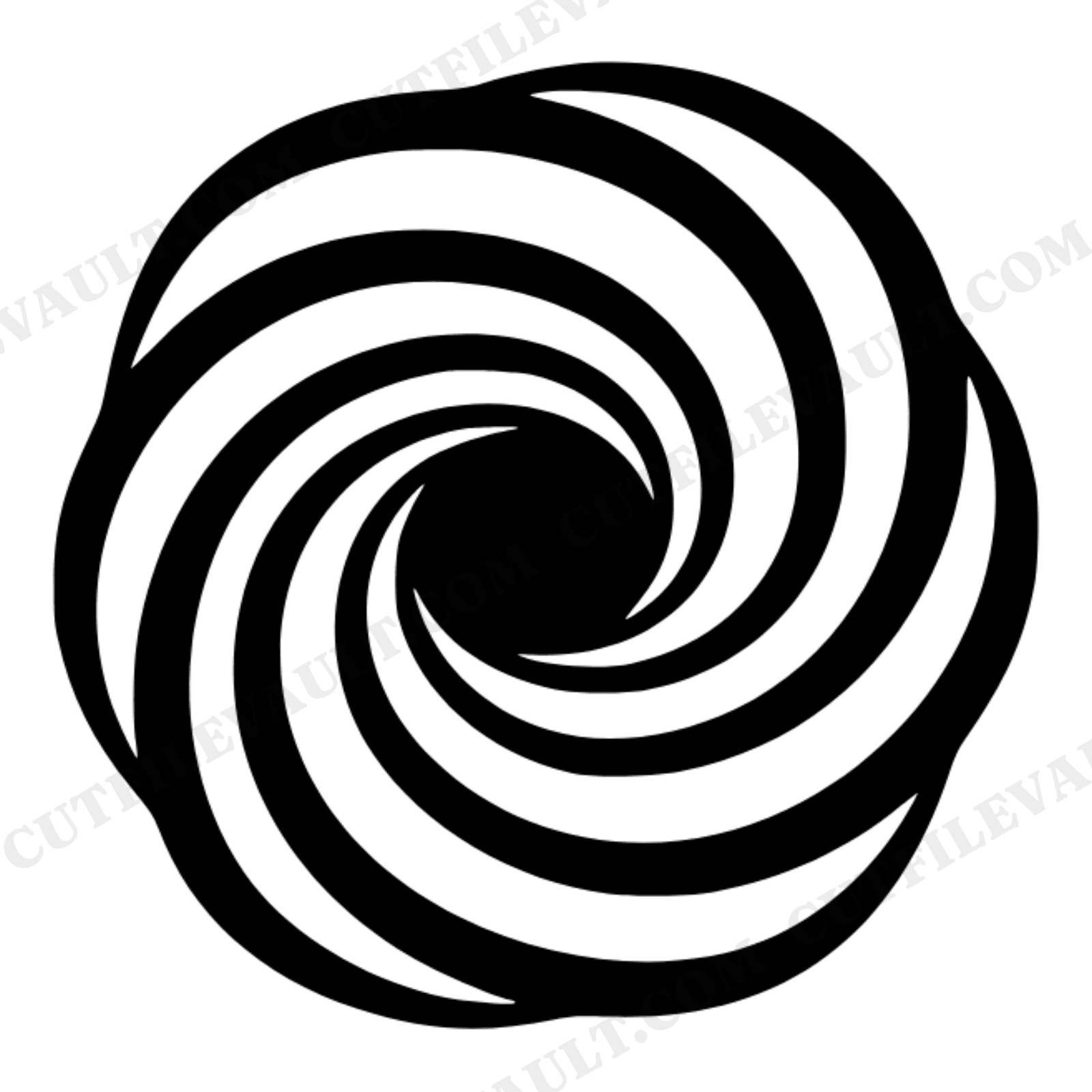Soft Serve Ice Cream Swirl SVG PNG Top View Minimalist Cut File for Cricut Silhouette Vinyl, view 1