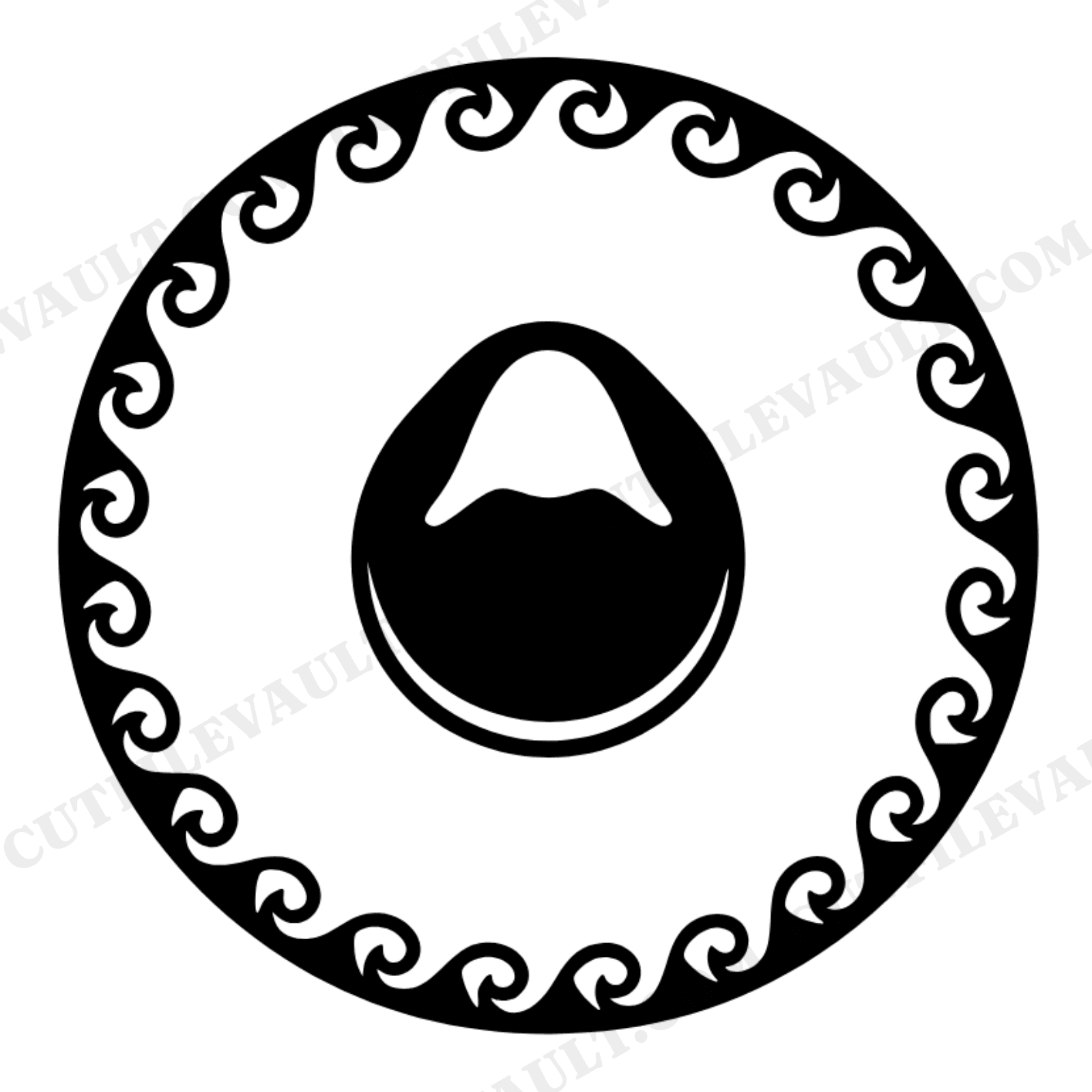 Sombrero SVG PNG Overhead View, Cinco de Mayo Mexican Hat Silhouette Cut File, Boho Fiesta Decor, view 1