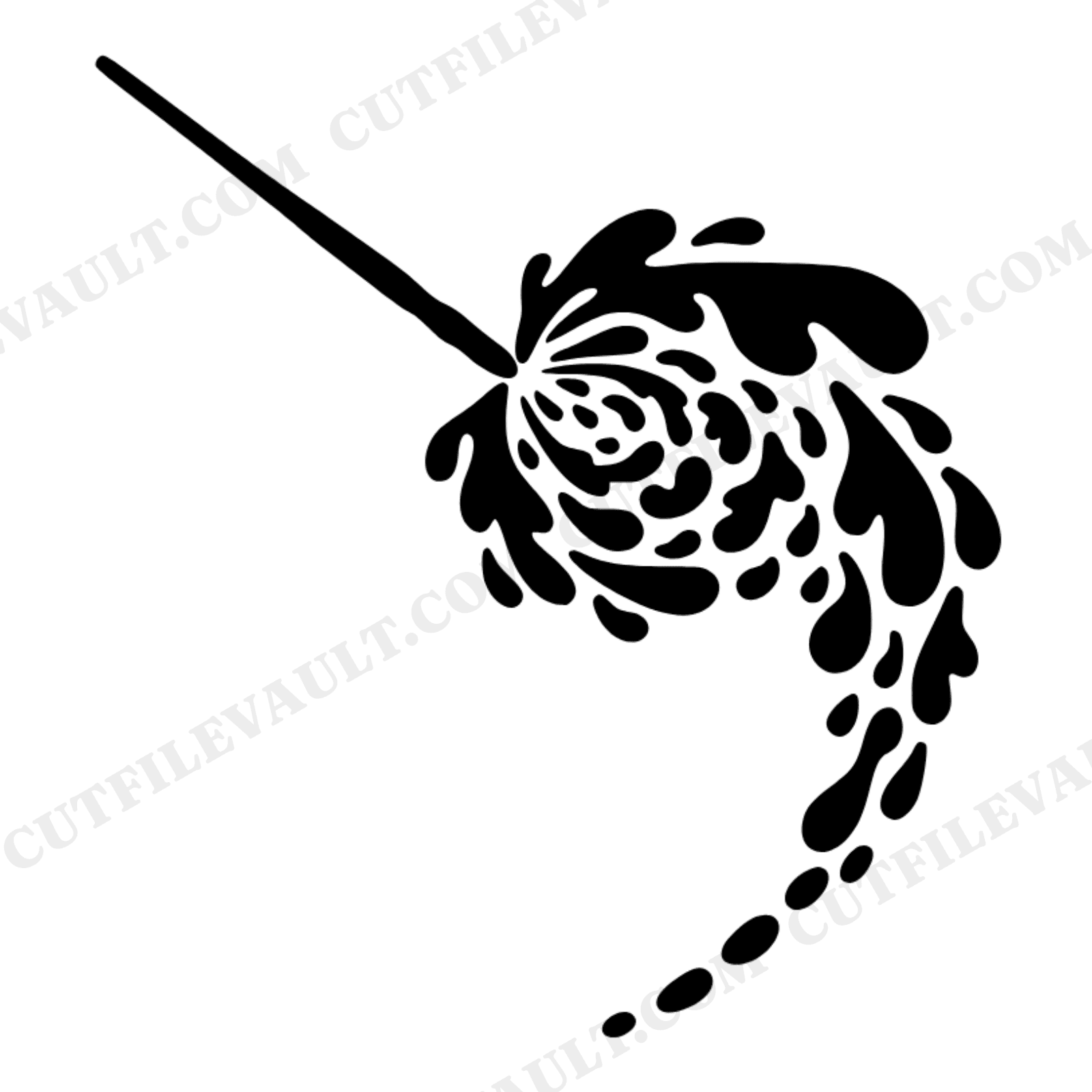 Sparkler Wand SVG PNG, Fairy Spiral Trail Cut File, 4th of July Independence Day Magic Design, view 1