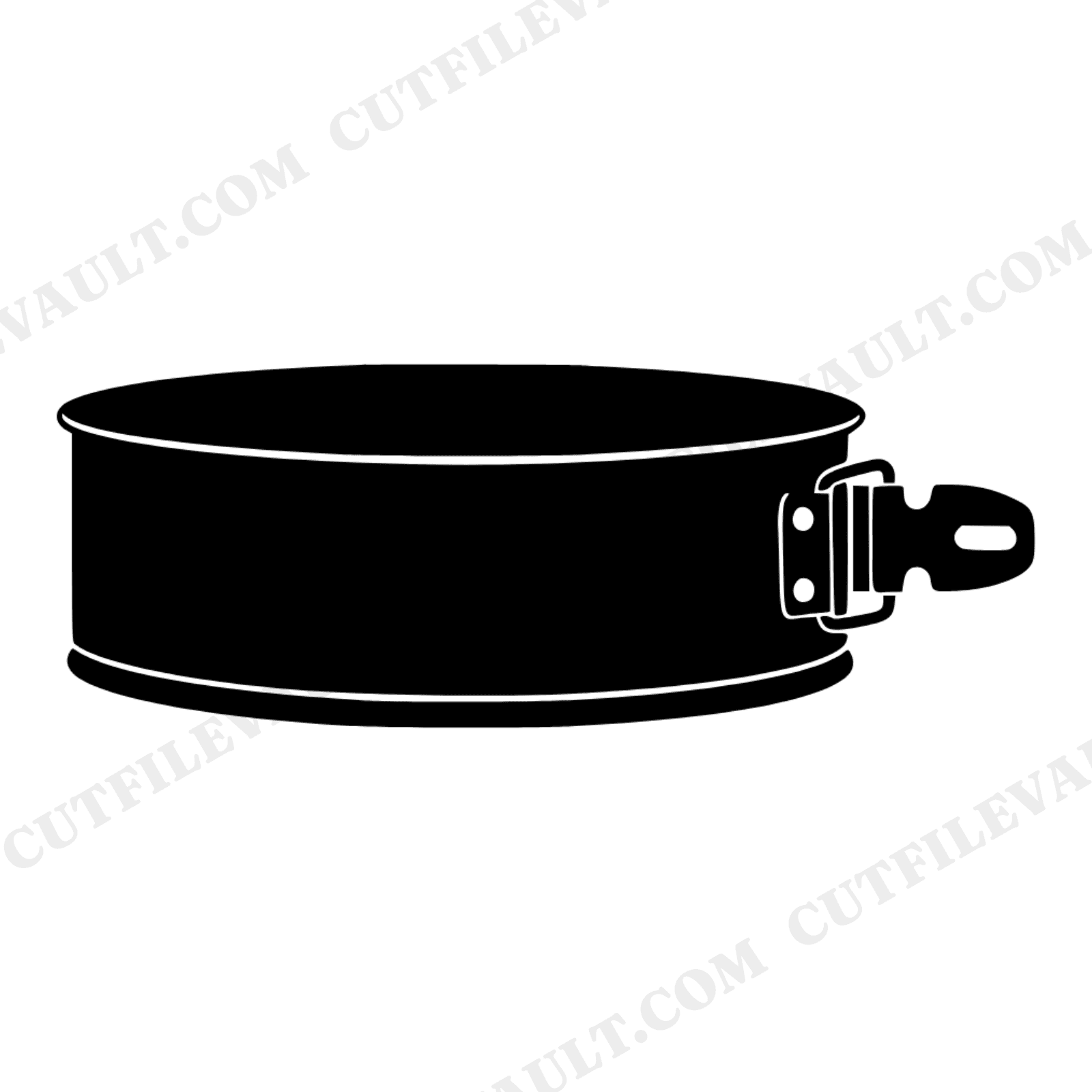Springform Pan SVG PNG, Nordic Baking Silhouette, Cheesecake Day Clipart, Kitchen Cut File, view 1