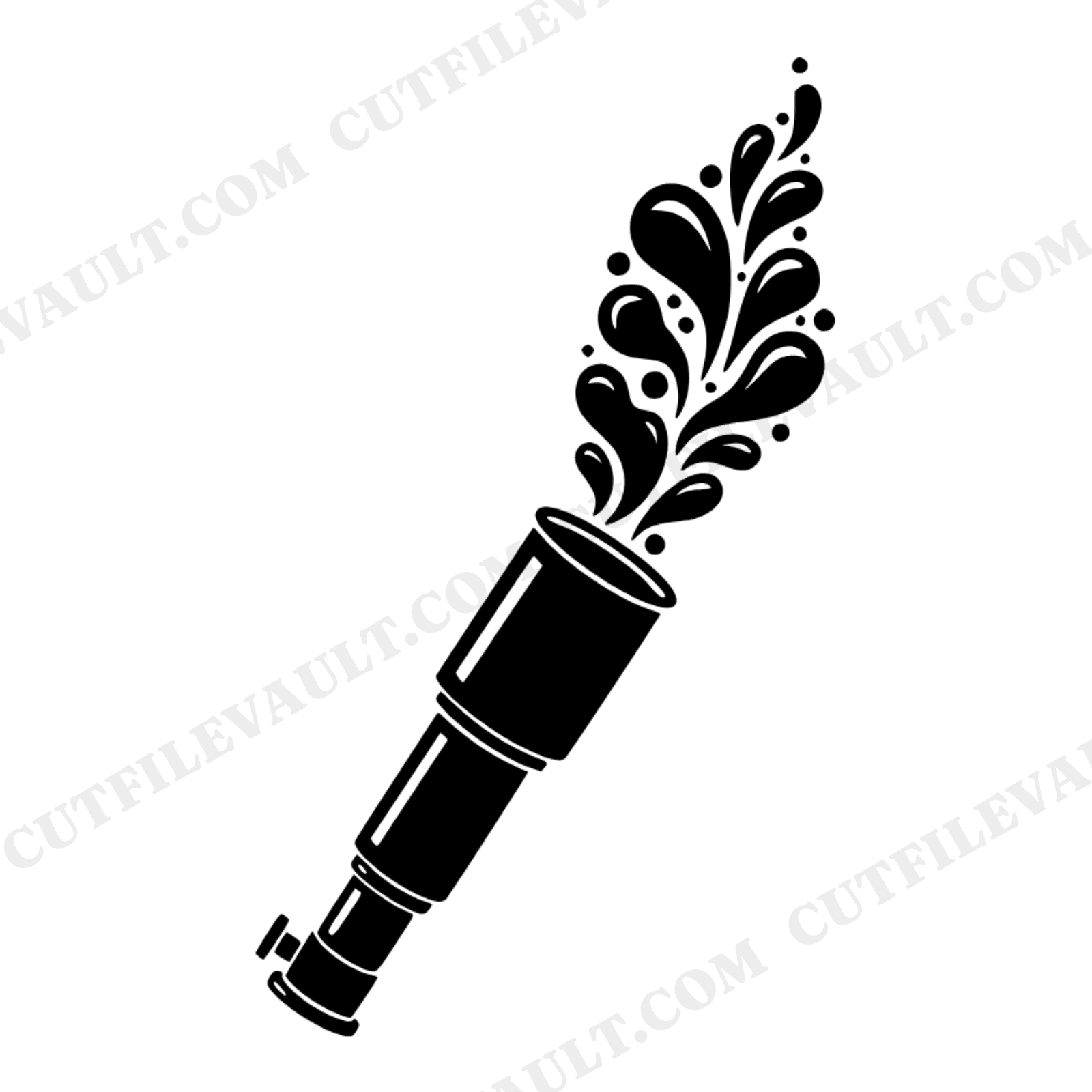 Stargazing Telescope SVG PNG, Constellation Stars Cut File, Fourth of July Independence Day Design, view 1