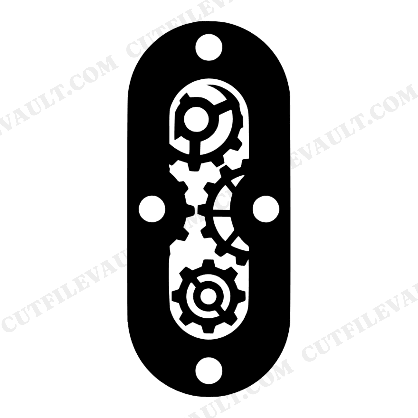 Steampunk Bicycle Chain Link SVG PNG, Bike Gears Cut File, Cycling Art, National Bike Month Design, view 1