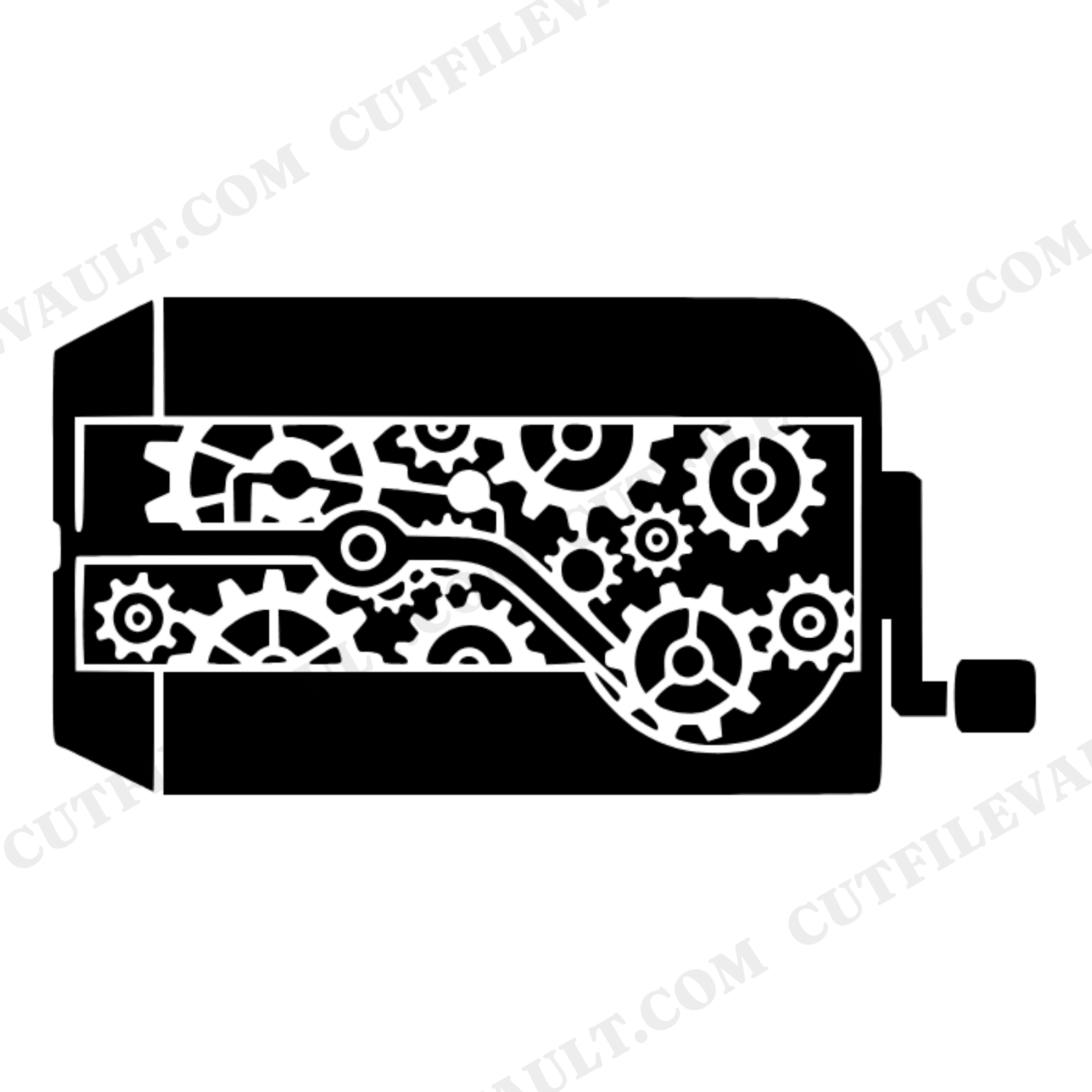 Steampunk Pencil Sharpener SVG PNG Clockwork Gears Cut File Back to School Teacher Cricut, view 1