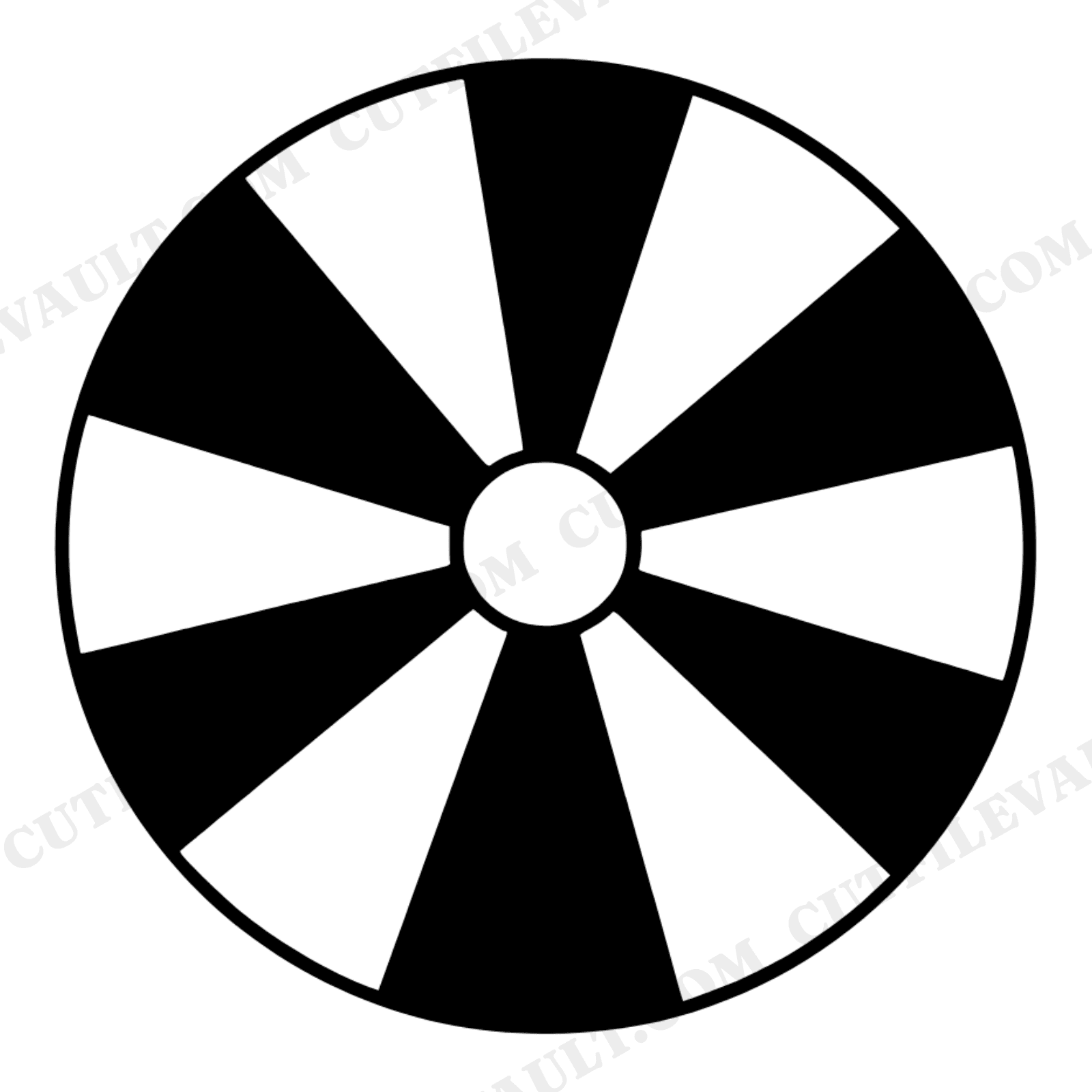 Summer Solstice Beach Ball Mandala SVG PNG, Mid-Century Geometric Radial Design Cut File, view 1