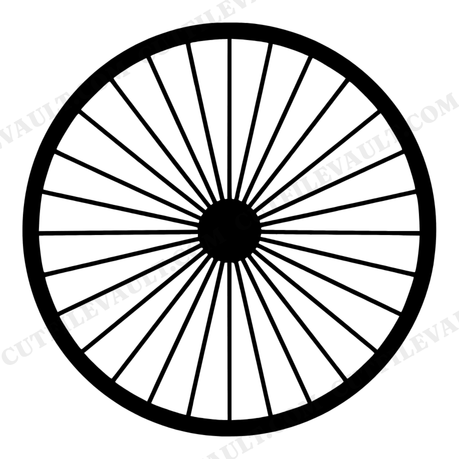 Summer Solstice Bicycle Wheel SVG PNG, Sun Rays Bike Emblem Cut File, Cycling Adventure Design, view 1