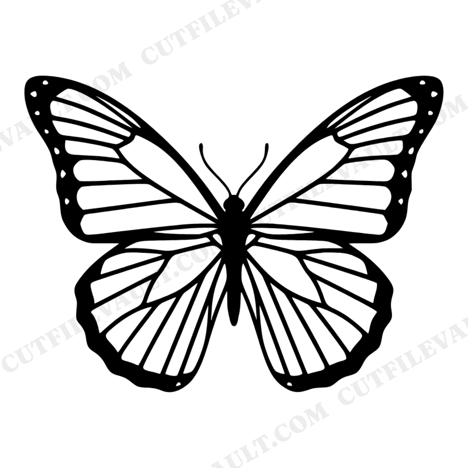 Summer Solstice Butterfly Stained Glass SVG PNG, Vintage Botanical Wings Cut File, Sun Ray Design, view 1