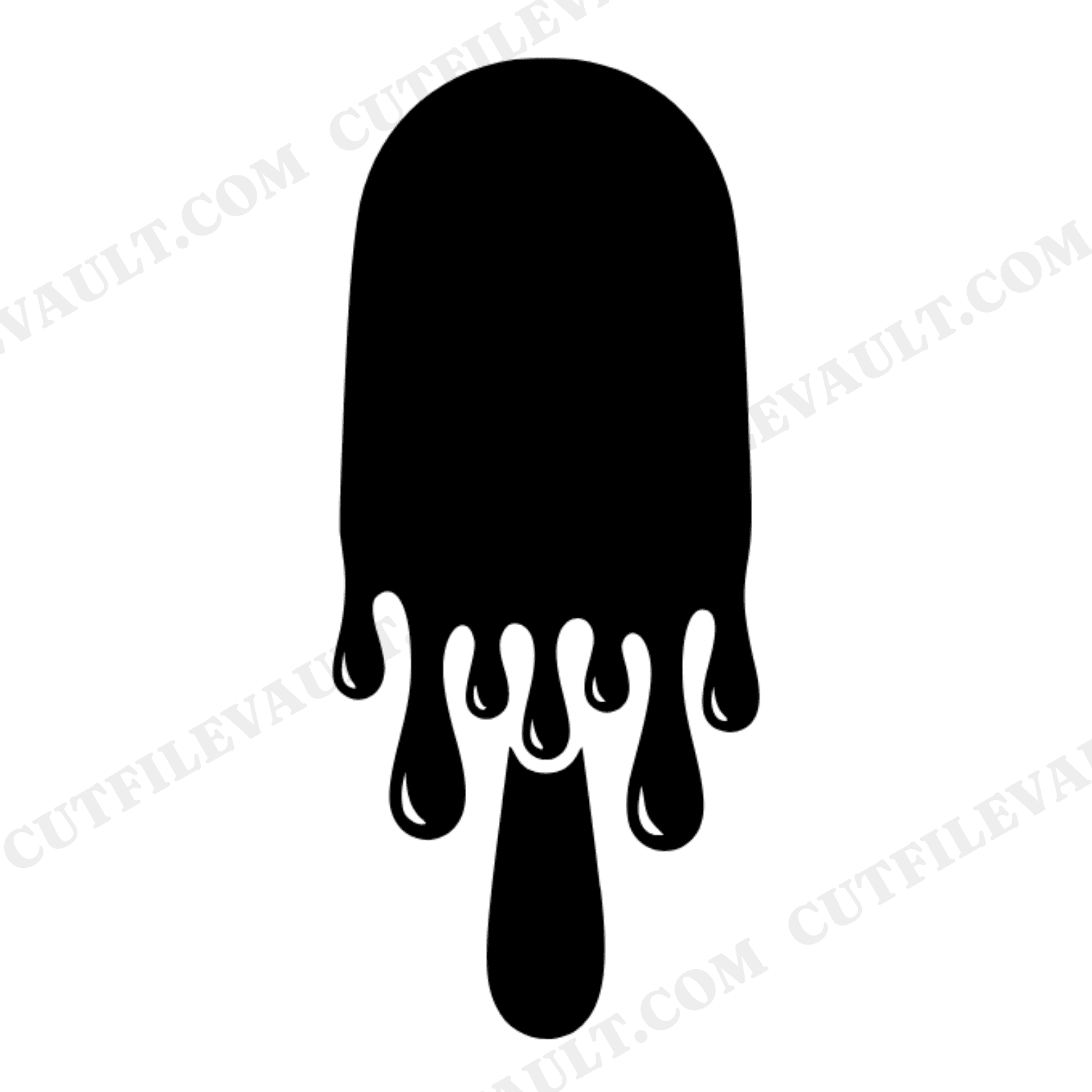 Summer Solstice Melting Popsicle SVG PNG, Retro Ice Pop with Drips, 70s Groovy Vintage Cut File, view 1