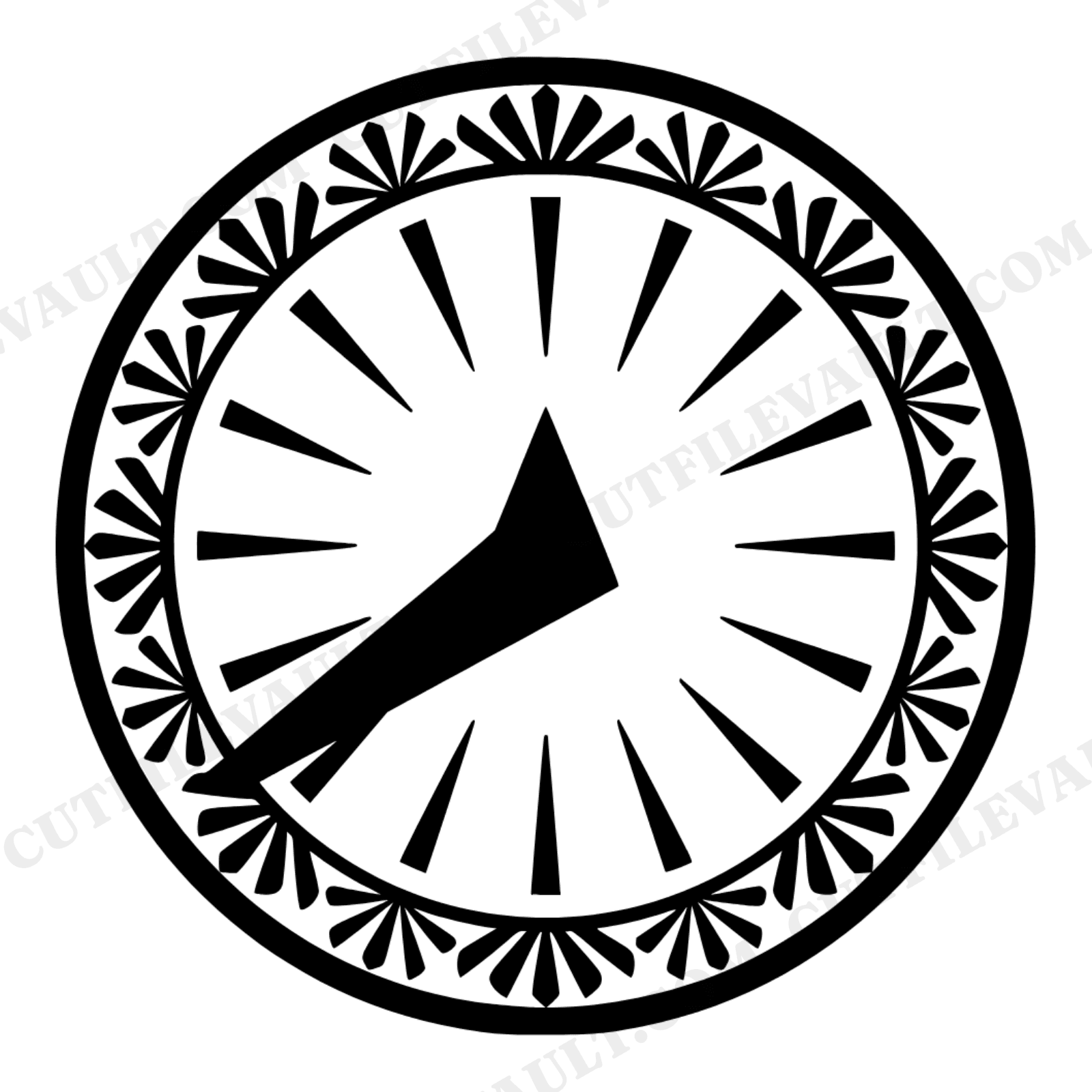 Summer Solstice Sundial SVG PNG, Scandinavian Mandala Cut File, Folk Art Sun Design, Cricut, view 1