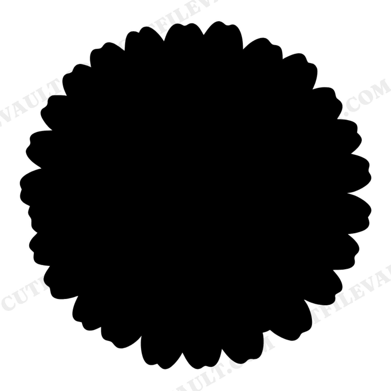 Summer Solstice Zinnia Flower SVG PNG, Radial Bloom Cut File, Modern Brutalist Floral Design, view 1
