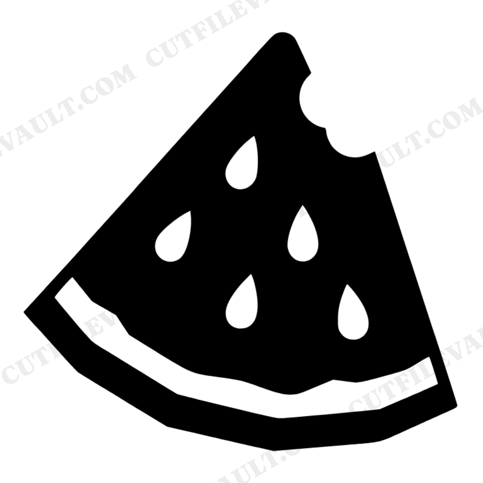 Summer Watermelon SVG PNG Cut File, Bold Bite Slice Design, Modern Geometric Fruit Clipart, view 1