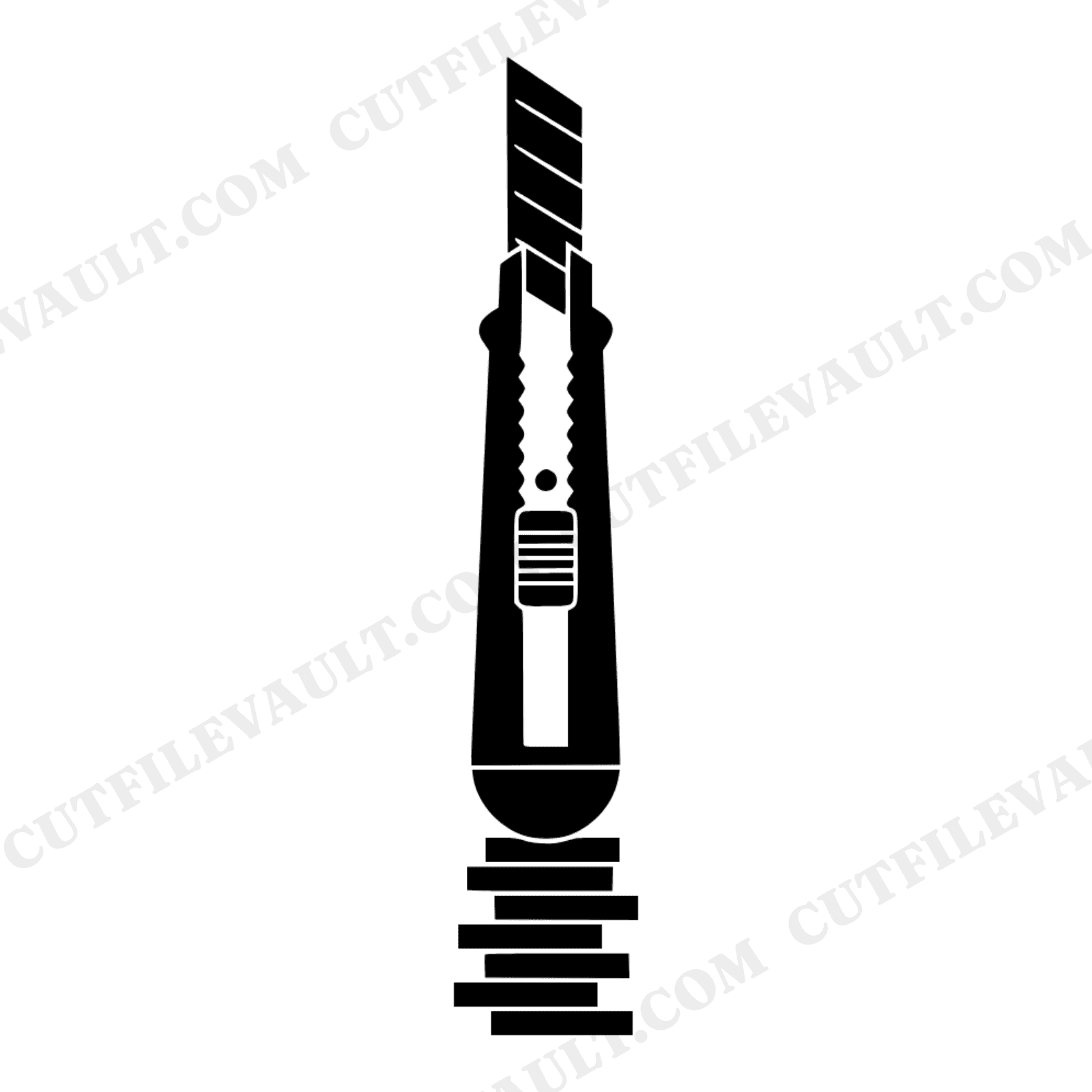 Utility Knife Tower SVG PNG Back to School Craft Cut File Precision Tool Line Art Design, view 1
