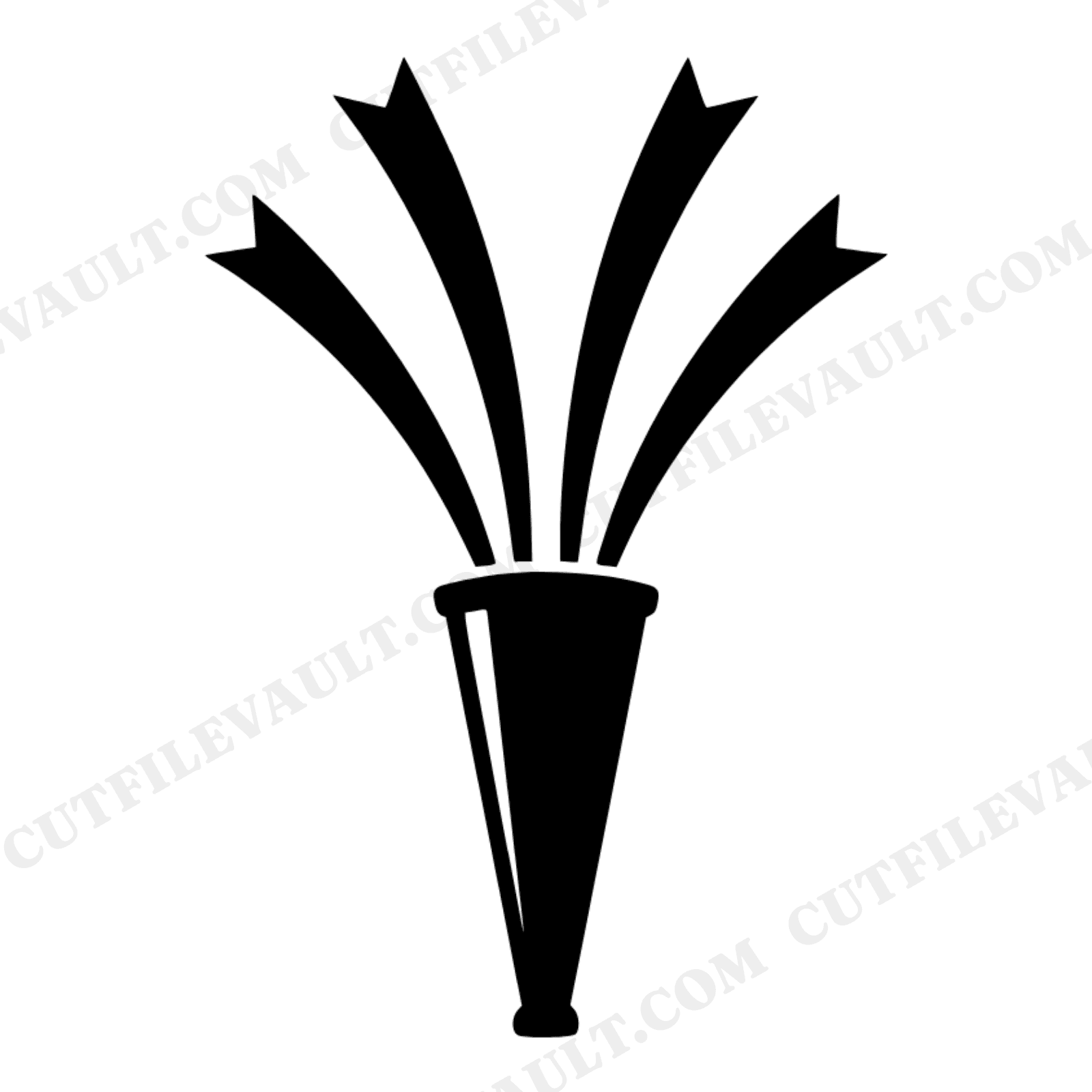 Vintage Cheerleader Megaphone SVG PNG Art Deco School Spirit Cut File for Cricut Silhouette, view 1