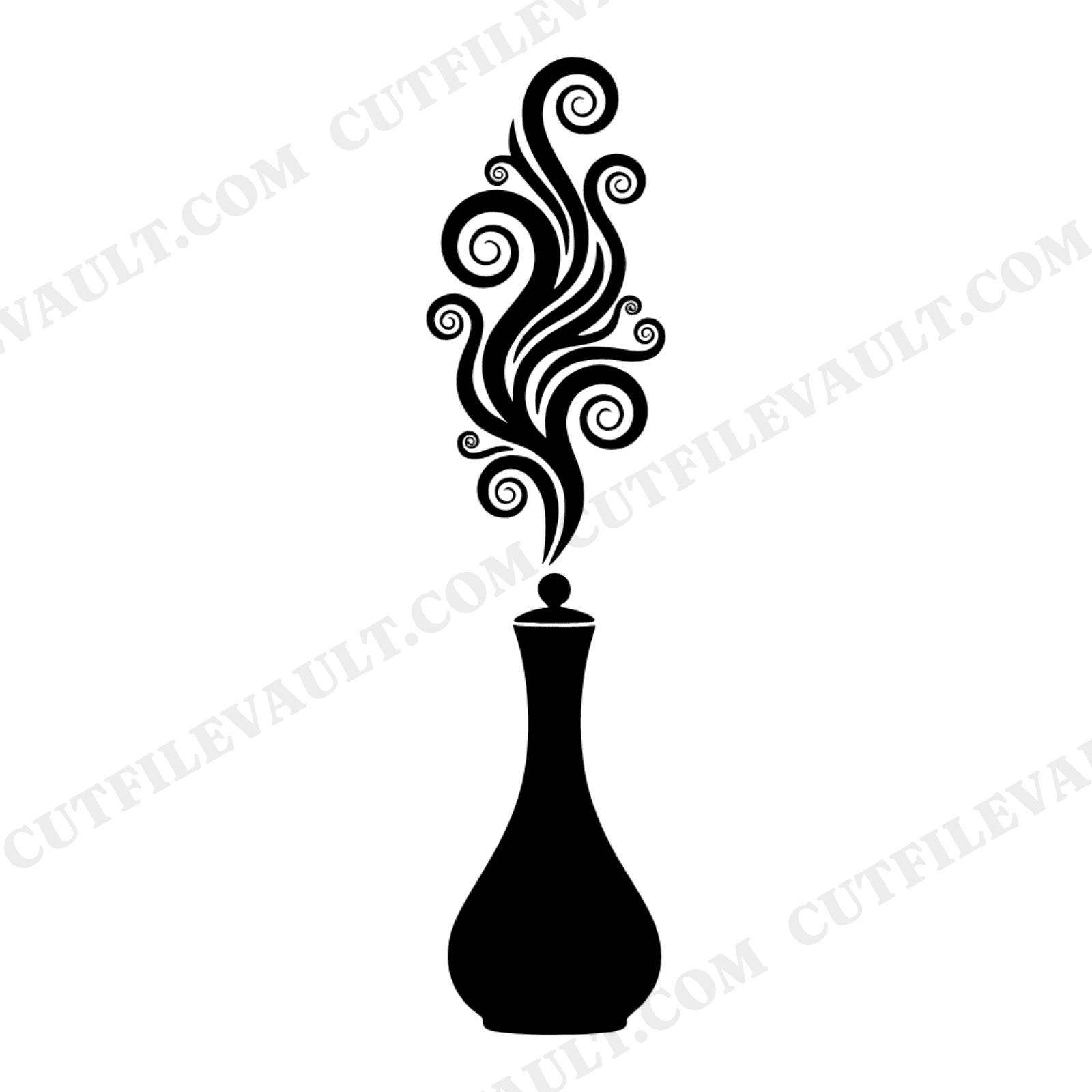 Vintage Coffee Percolator SVG PNG, Pumpkin Spice Season Retro 70s Steam Swirls Cut File, view 1