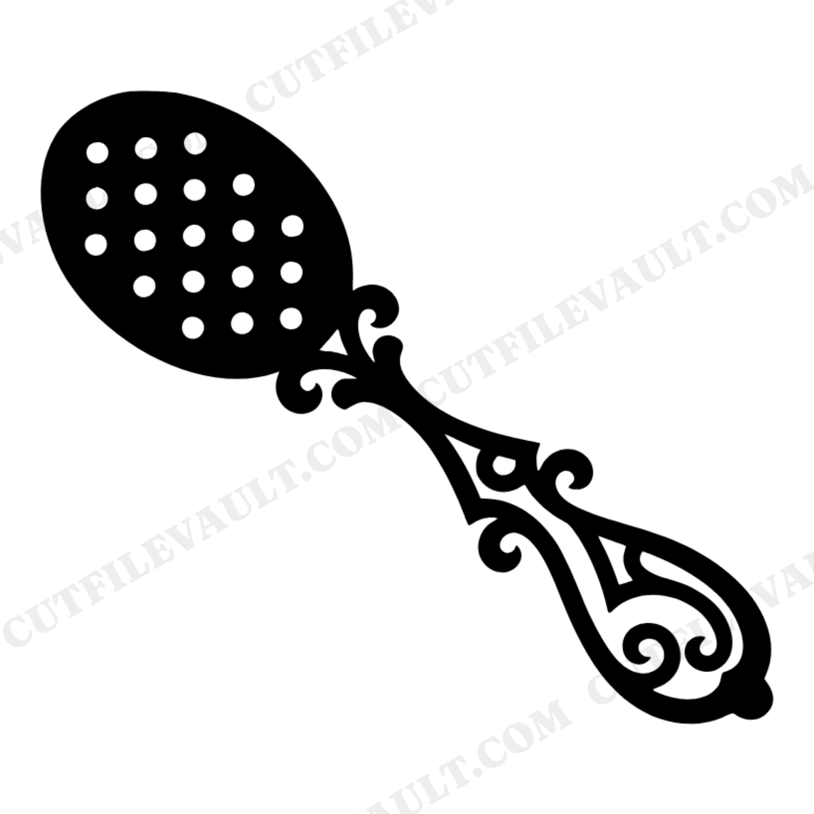 Vintage Coffee Roaster Paddle SVG PNG, Retro 70s Coffee Spoon Cut File, Monogram Coffee Lover Gift, view 1