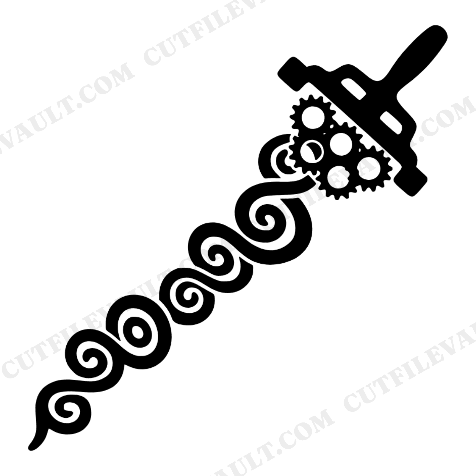 Vintage Donut Cutter SVG PNG, Rolling Dough Ribbon Cut File, National Donut Day Bakery Design, view 1