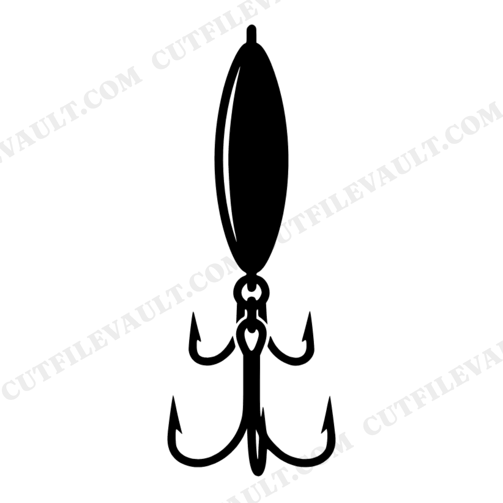 Vintage Fishing Lure SVG PNG Father's Day Retro 70s Tackle Box Silhouette Cut File for Cricut, view 1