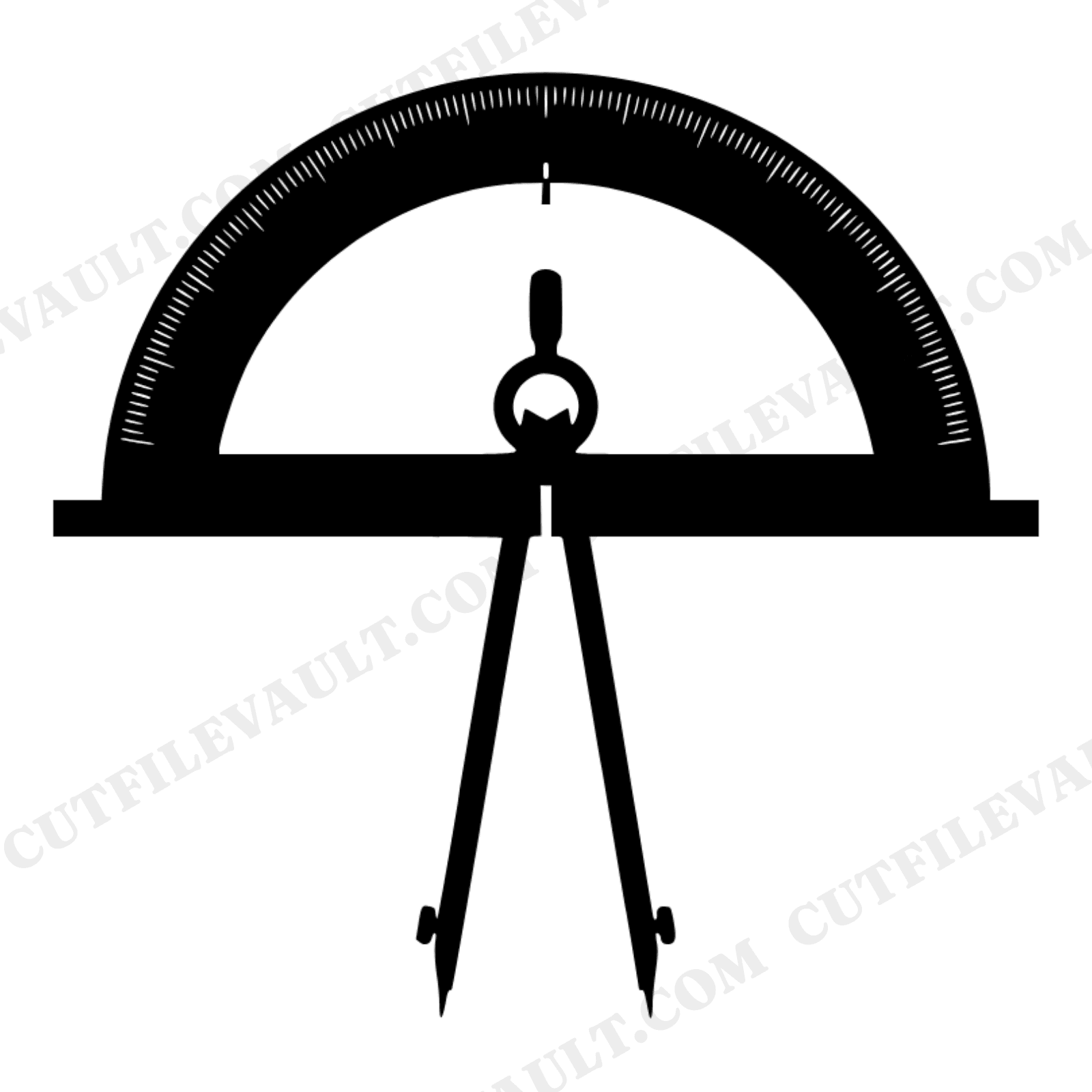 Vintage Geometry Protractor Compass SVG PNG, Back to School Teacher Appreciation Cut File, view 1