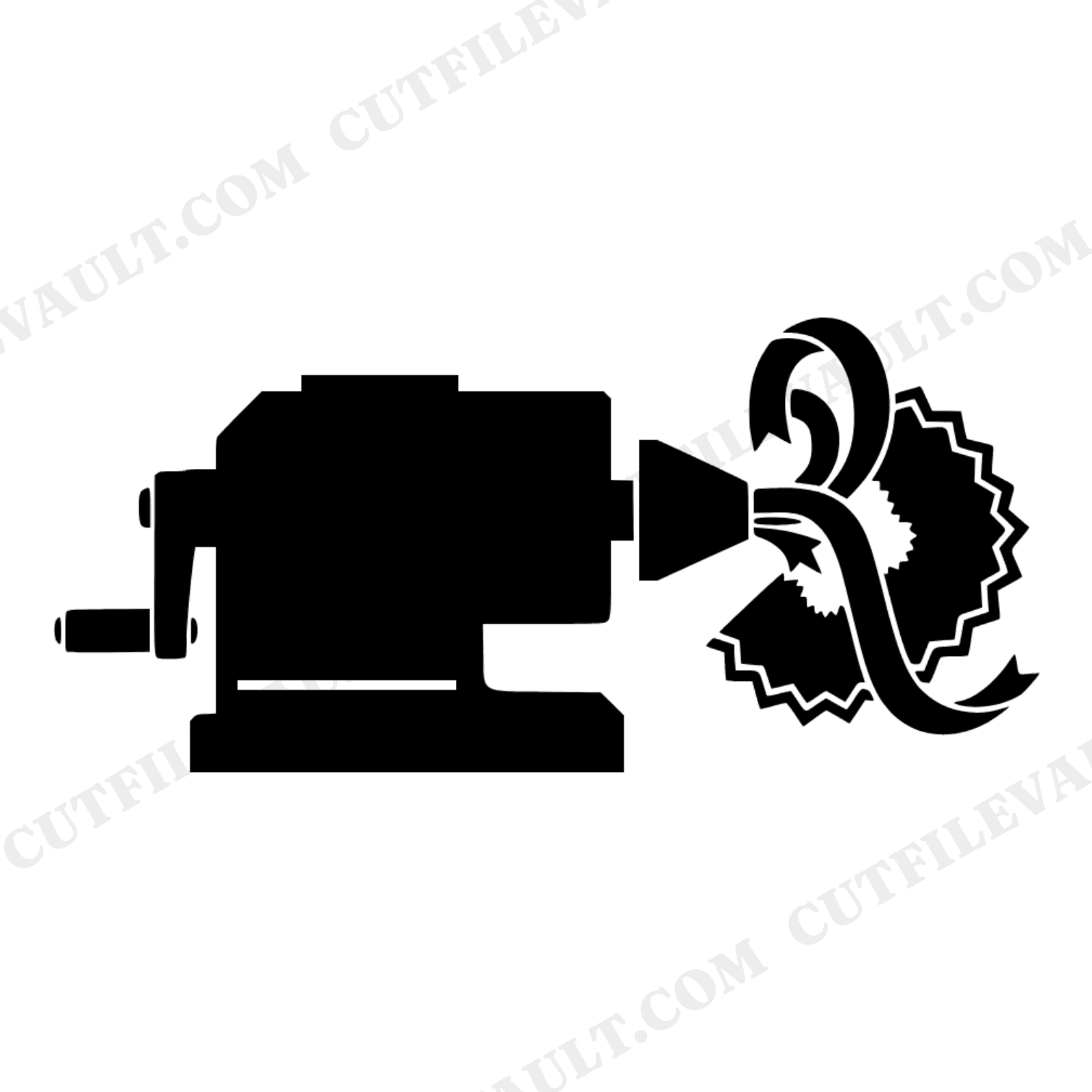 Vintage Hand Crank Pencil Sharpener SVG PNG, Retro School Clipart, Teacher Gift Cut File, view 1