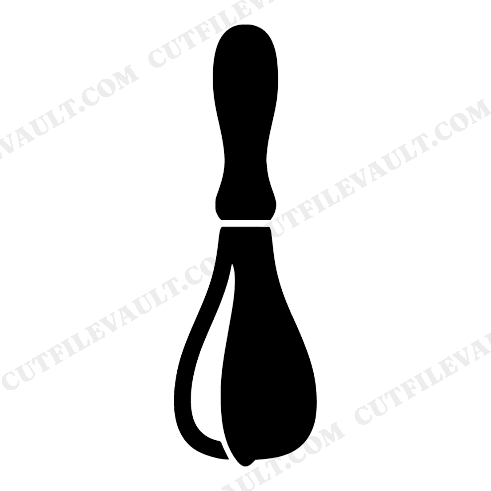 Vintage Ice Cream Paddle SVG PNG, Churning Blade Silhouette, Retro Kitchen Decor Cut File, view 1