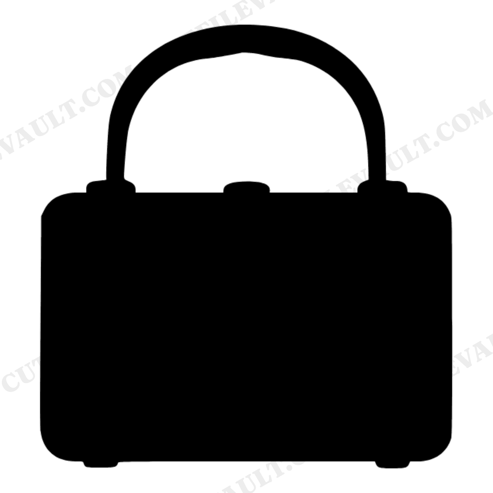 Vintage Lunch Box SVG PNG, Rainbow Handle Silhouette, Back to School Cut File, Classroom Decor, view 1