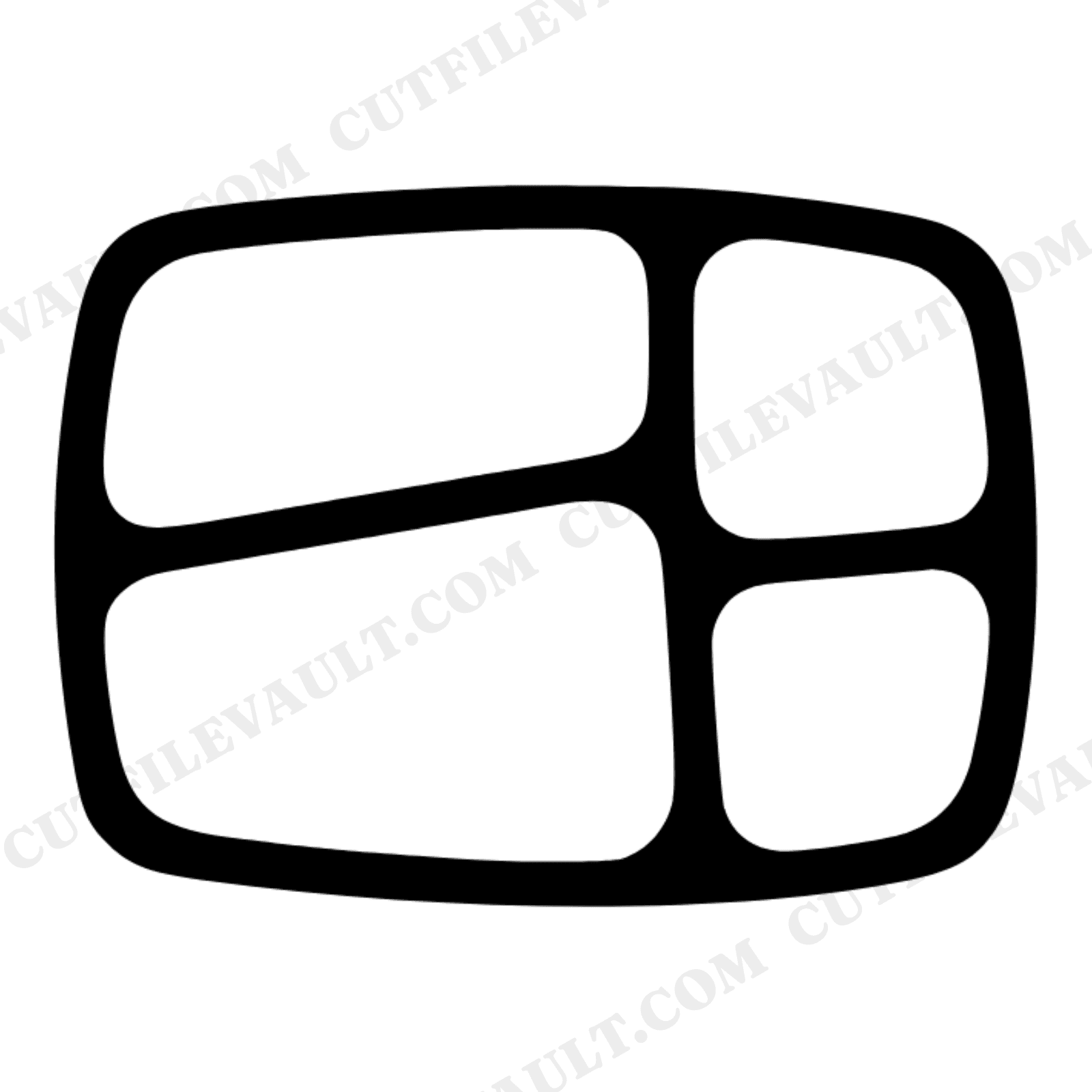 Vintage Lunch Tray SVG PNG, School Cafeteria Tray Top View, Back to School Cut File, Retro Lunch Box, view 1