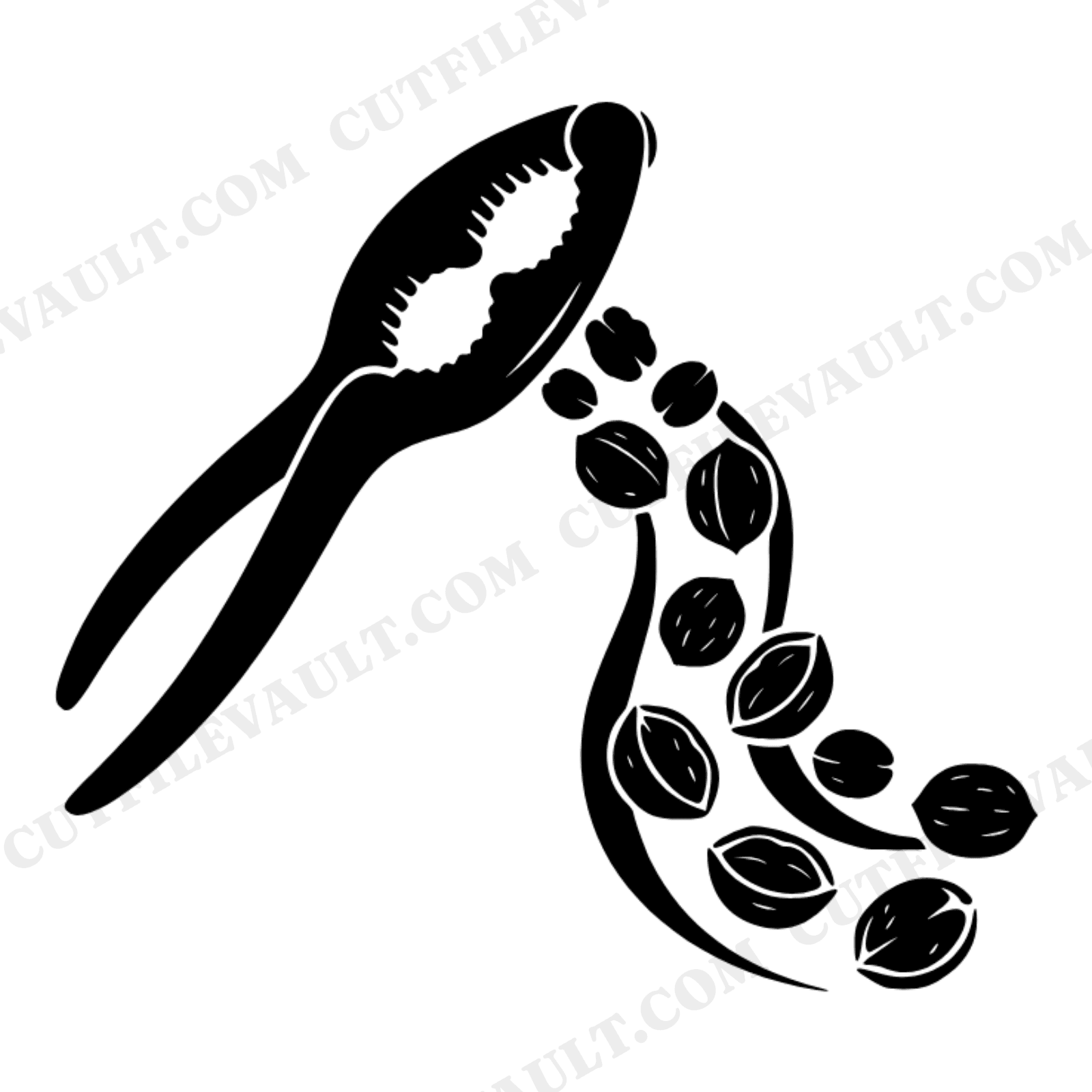 Vintage Nutcracker SVG PNG, Retro 70s Thanksgiving Walnut Cascade, Groovy Autumn Harvest Cut File, view 1