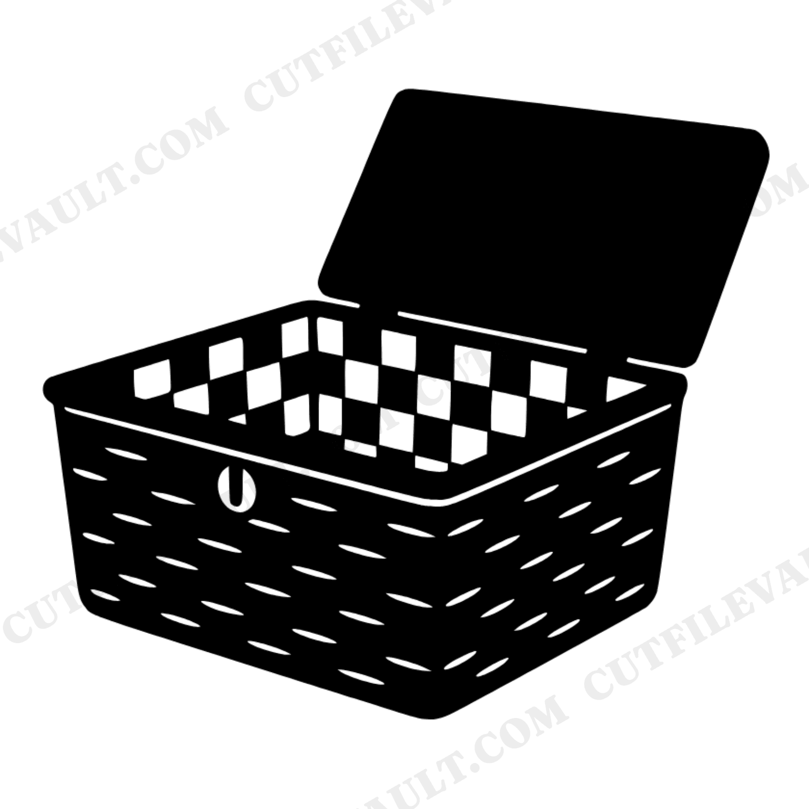 Vintage Picnic Basket SVG PNG Independence Day Retro 1950s Americana Cut File for Cricut, view 1
