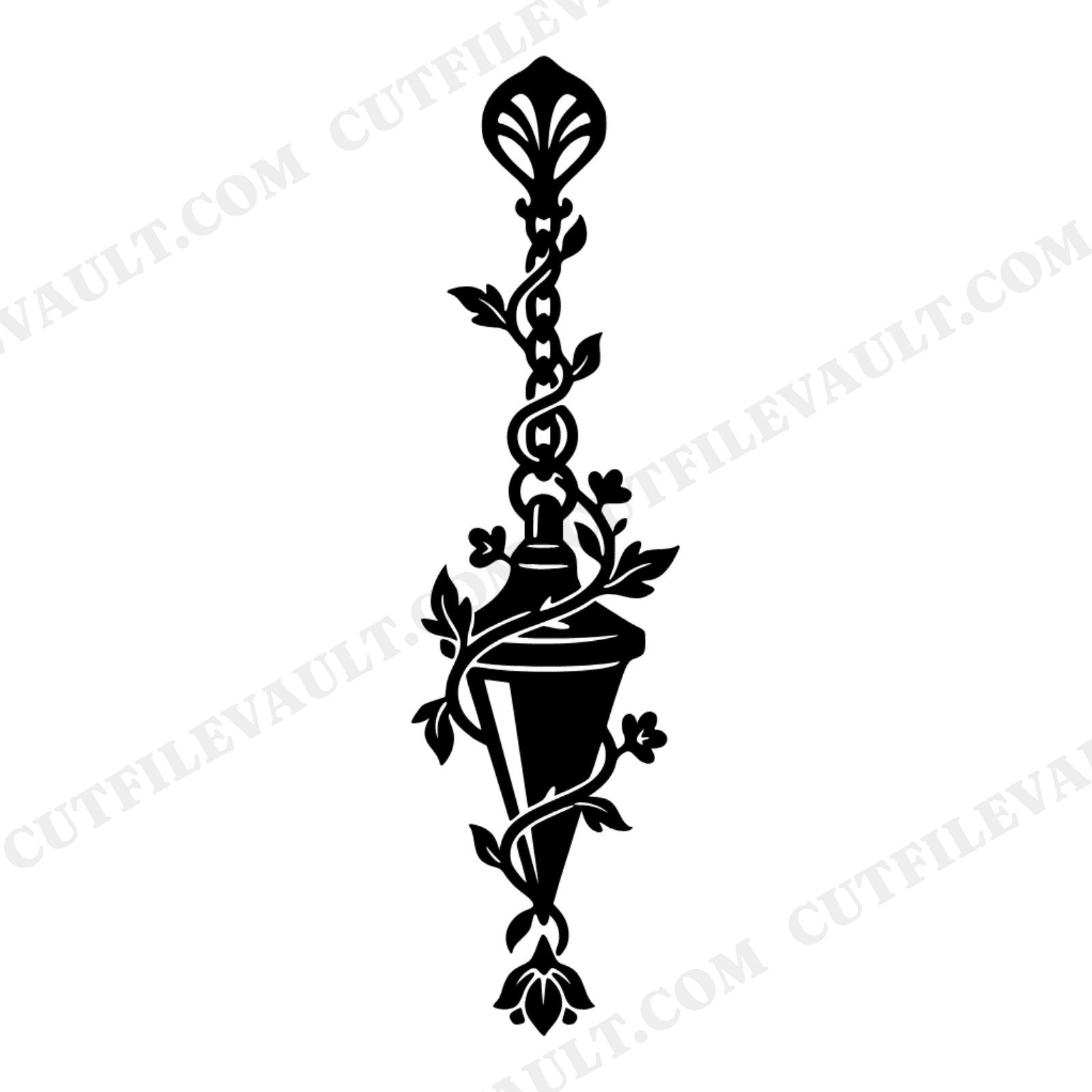 Vintage Plumb Bob SVG PNG Art Nouveau Vine Labor Day Tool Craftsman Cut File Design, view 1